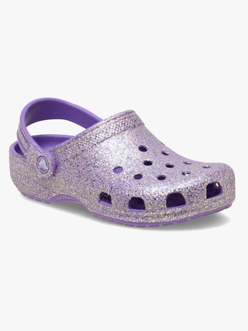 Crocs Classic Fantasy Glitter Pantoffeln, Lila