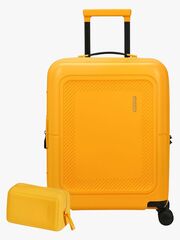 American Tourister Dashpop Koffer 41-47L & Kulturbeutel POP, Golden Yellow