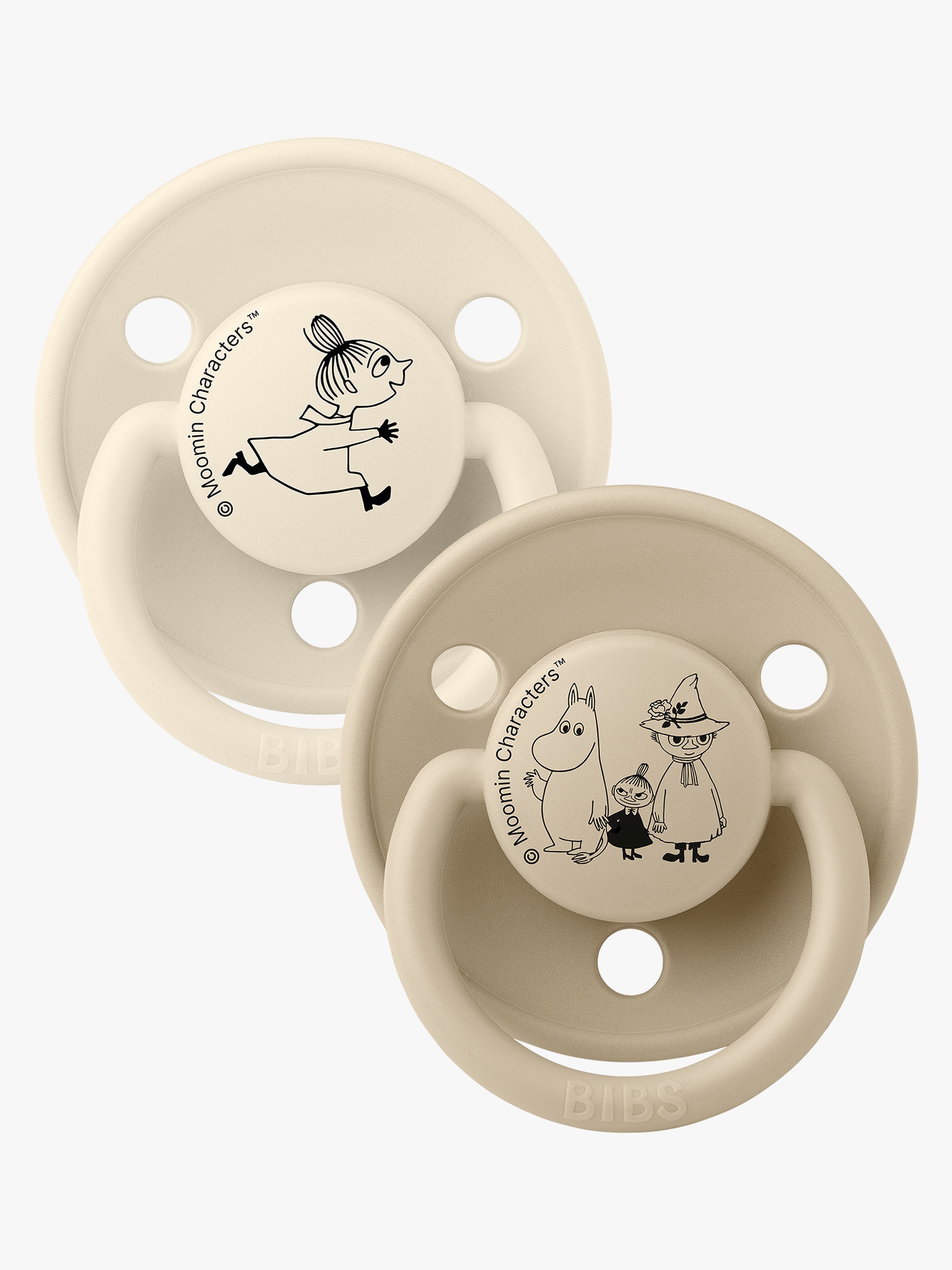 x Moomin De Lux Schnuller Kleine My 2er-Pack Silikon One Size, Ivory / Vanilla