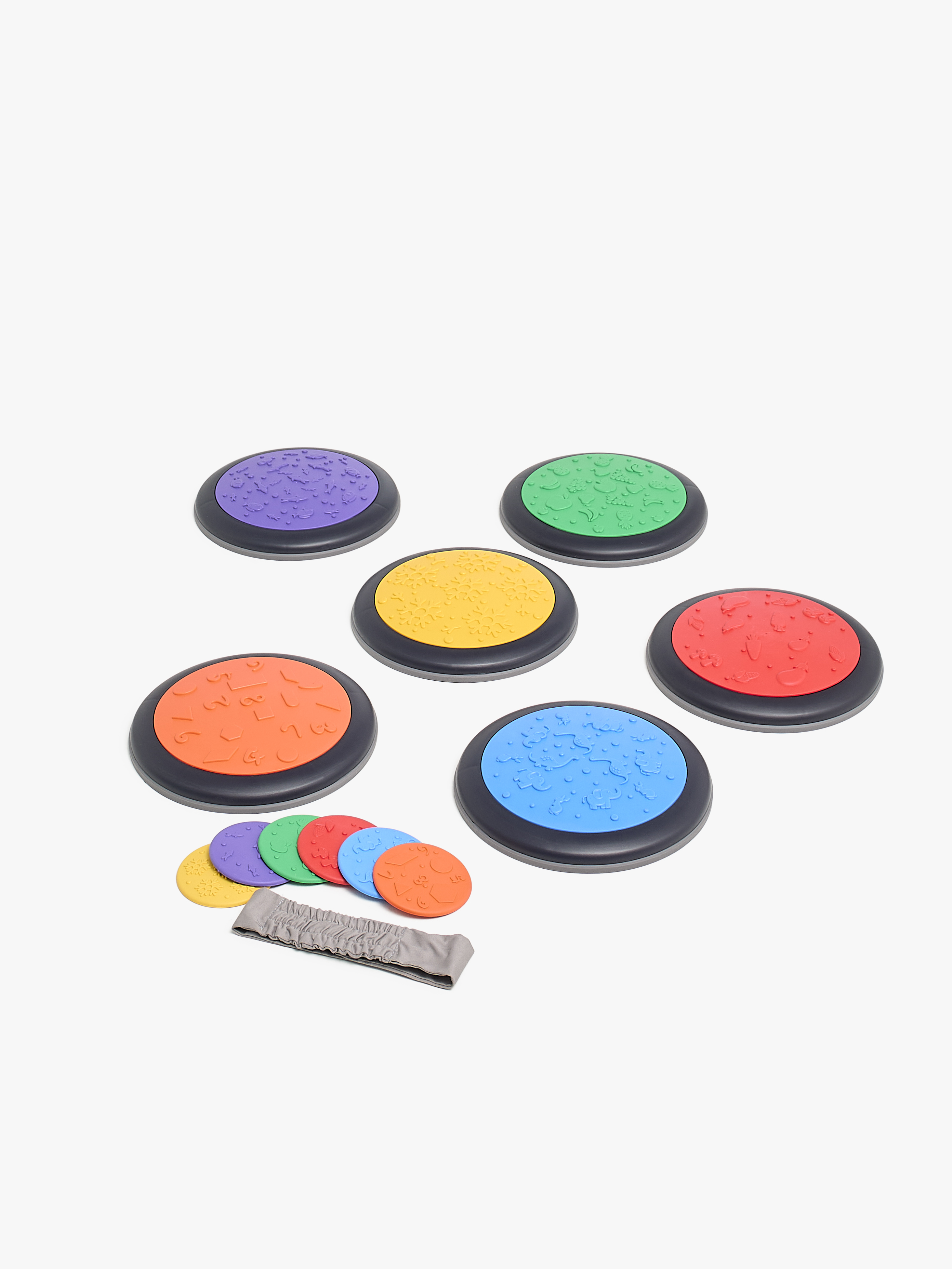 Taktiles Fühlspiel 12er-Pack, Regenbogen