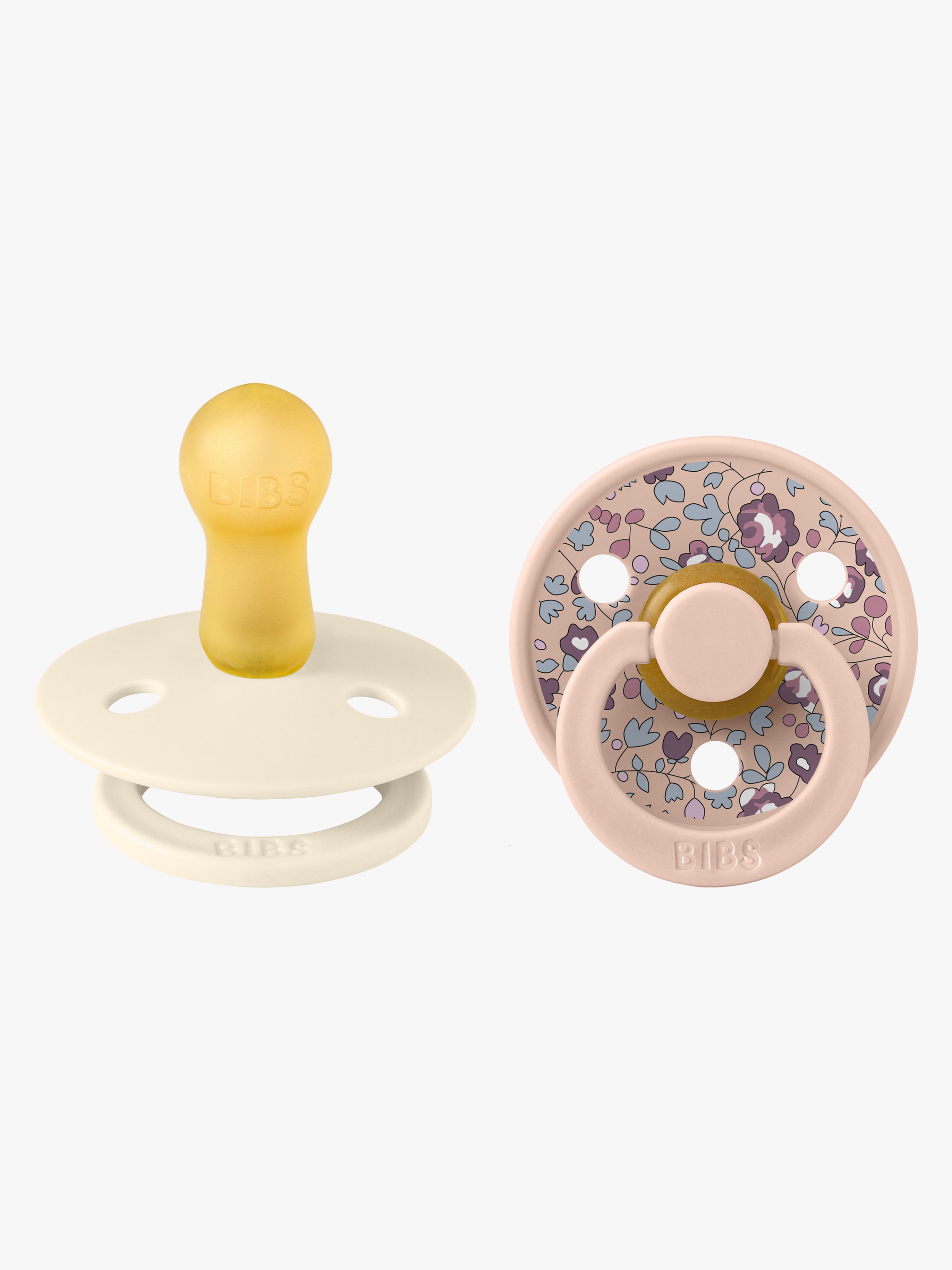 BIBS x Liberty Colour Schnuller 2er-Pack Latex Größe 2 Rund, Eloise/Blush Mix