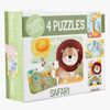 Barbo Toys  Touch & Feel Puzzle Safari 4-in-1
