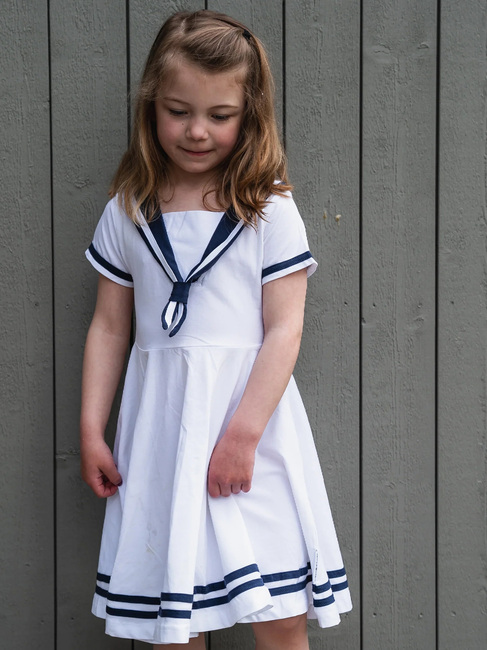 Geggamoja Matrosenkleid, Weiß
