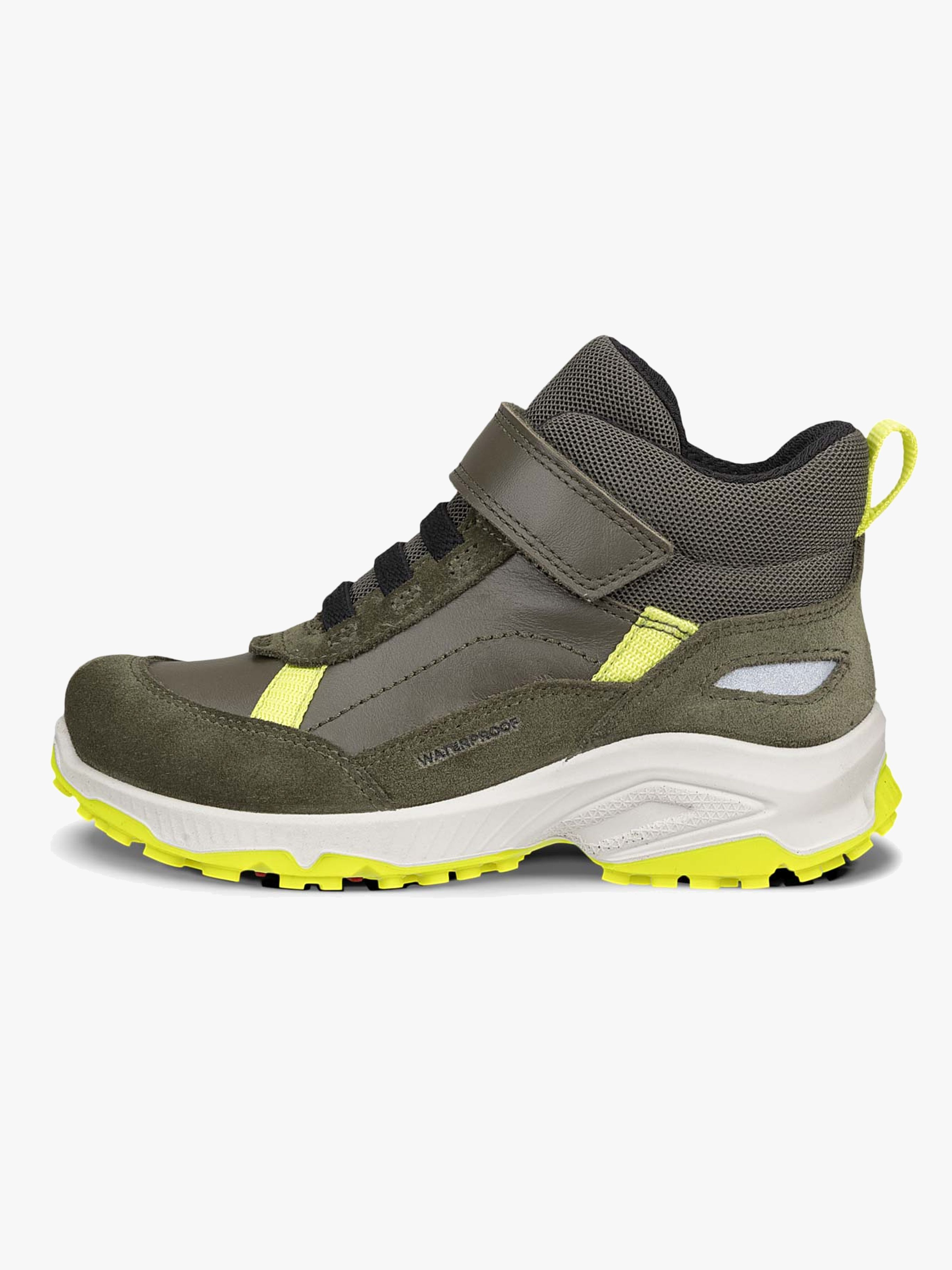 Ecco Receptor Xp K wasserdichte Mid-Kinder Sneaker, Tarmac/Lime Punch, 29, Kinderschuhe