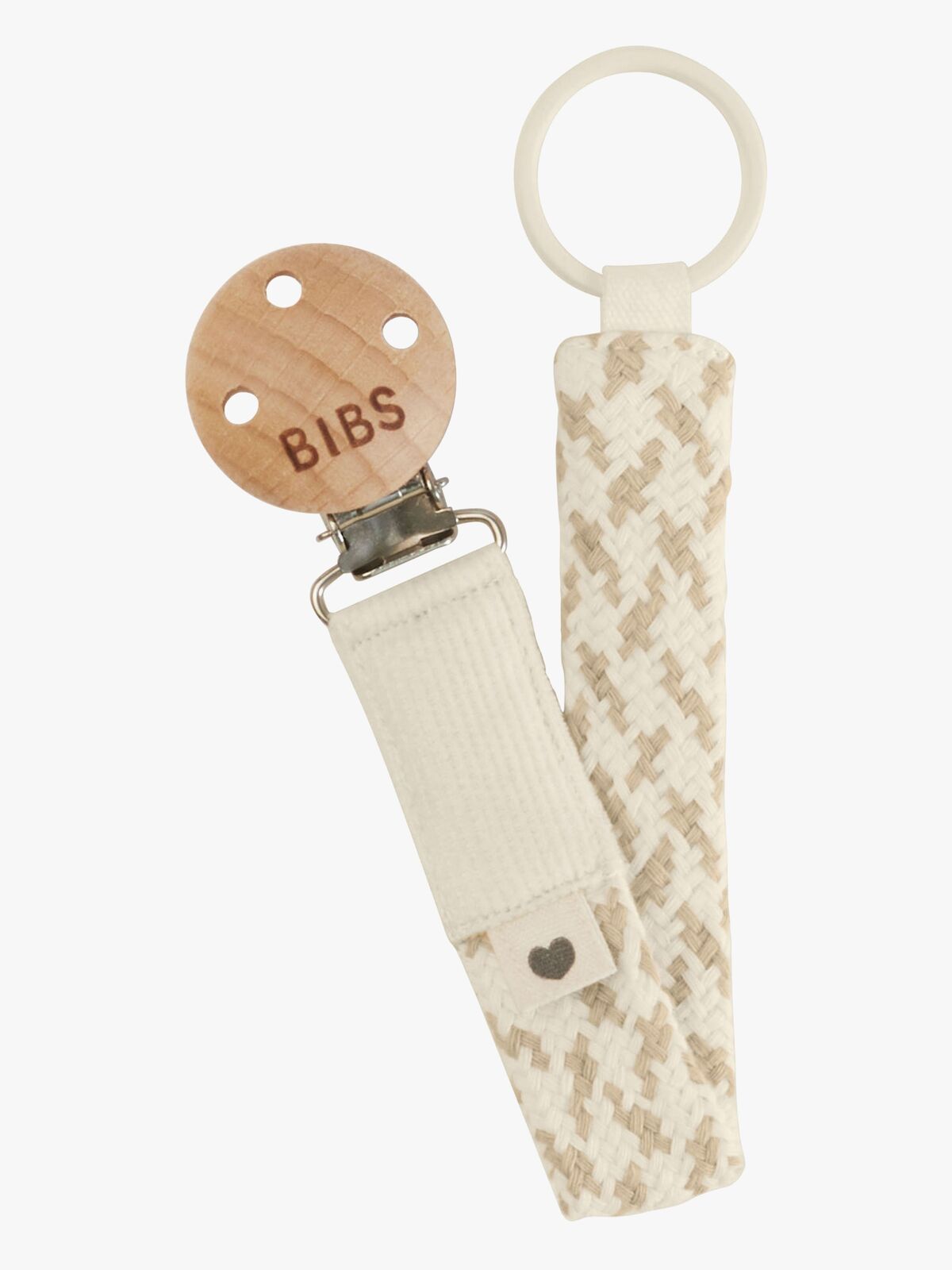 BIBS Braid Schnullerhalter, Ivory/Vanilla