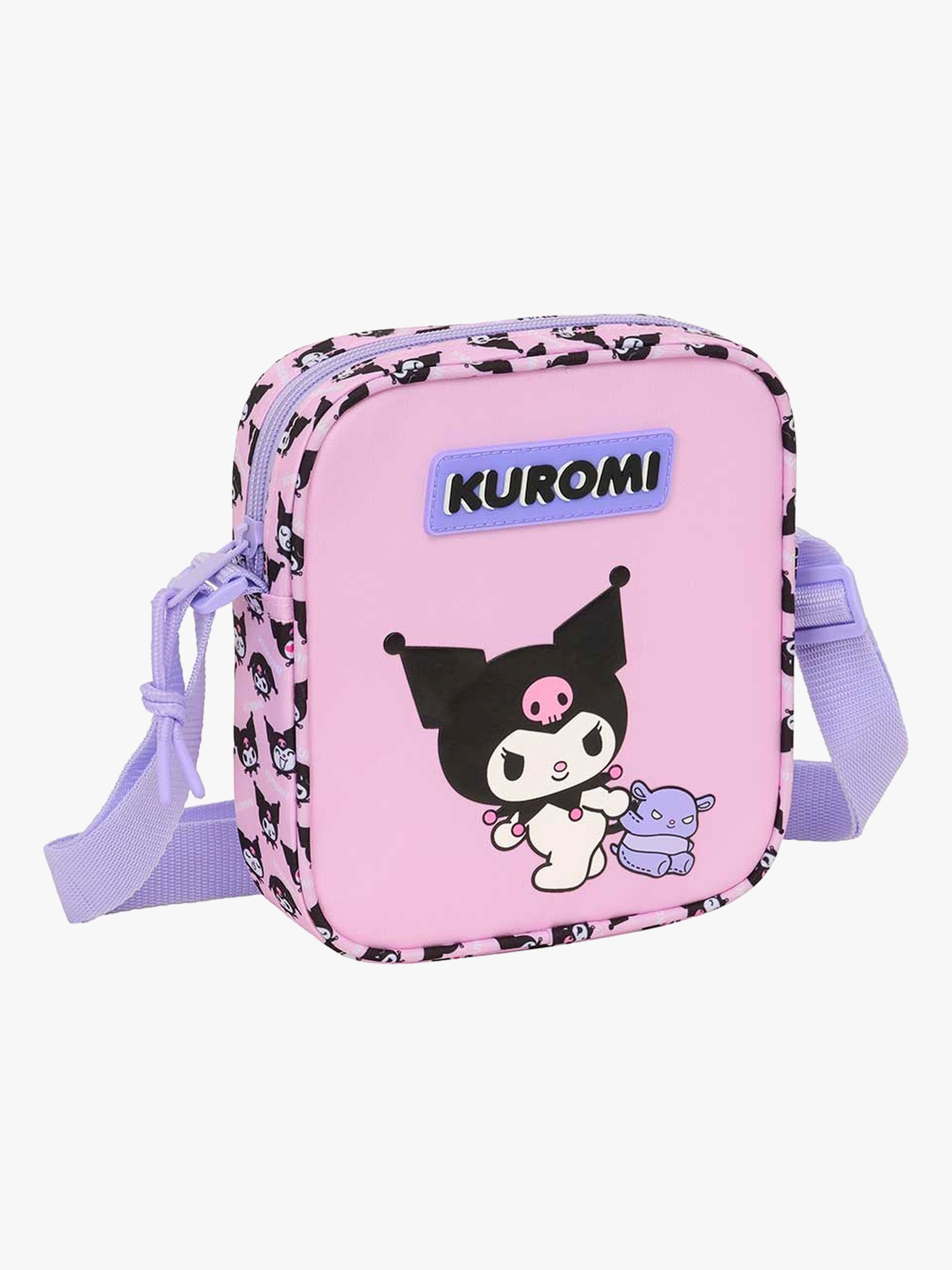 Hello Kitty Kuromi Schultertasche, Lila/Pink