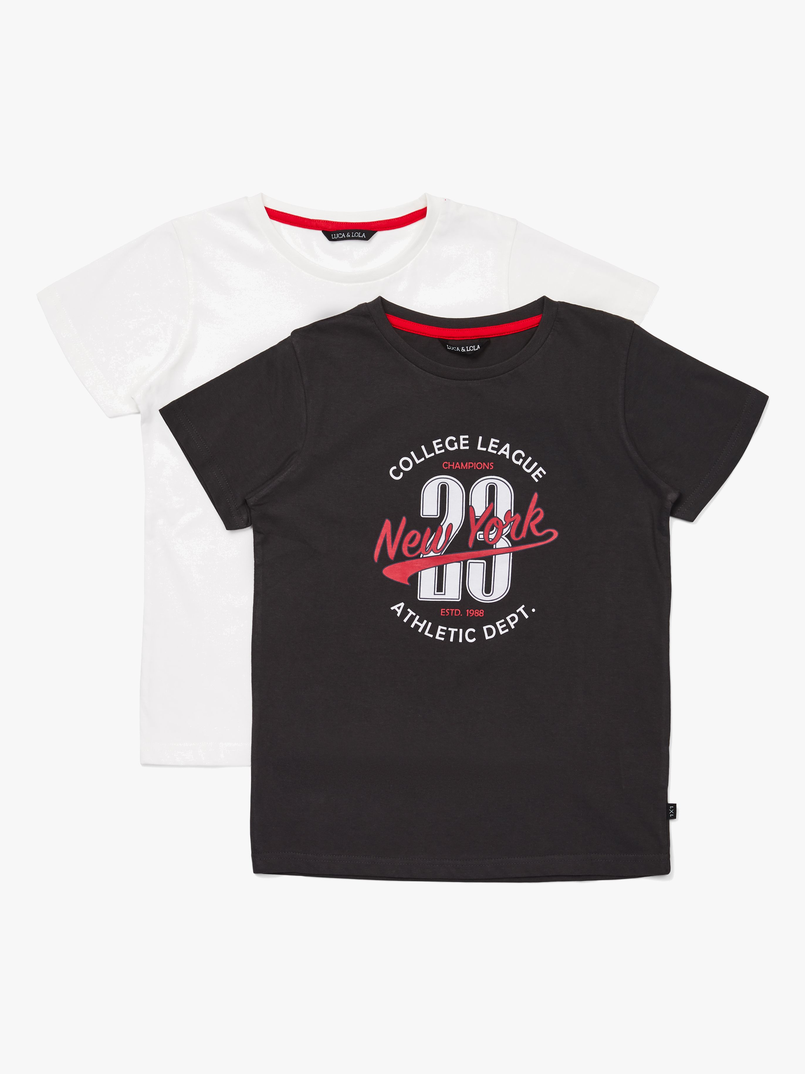 Luca &  Lola Riccione T-Shirt 2er-Pack, Black/White 110-116