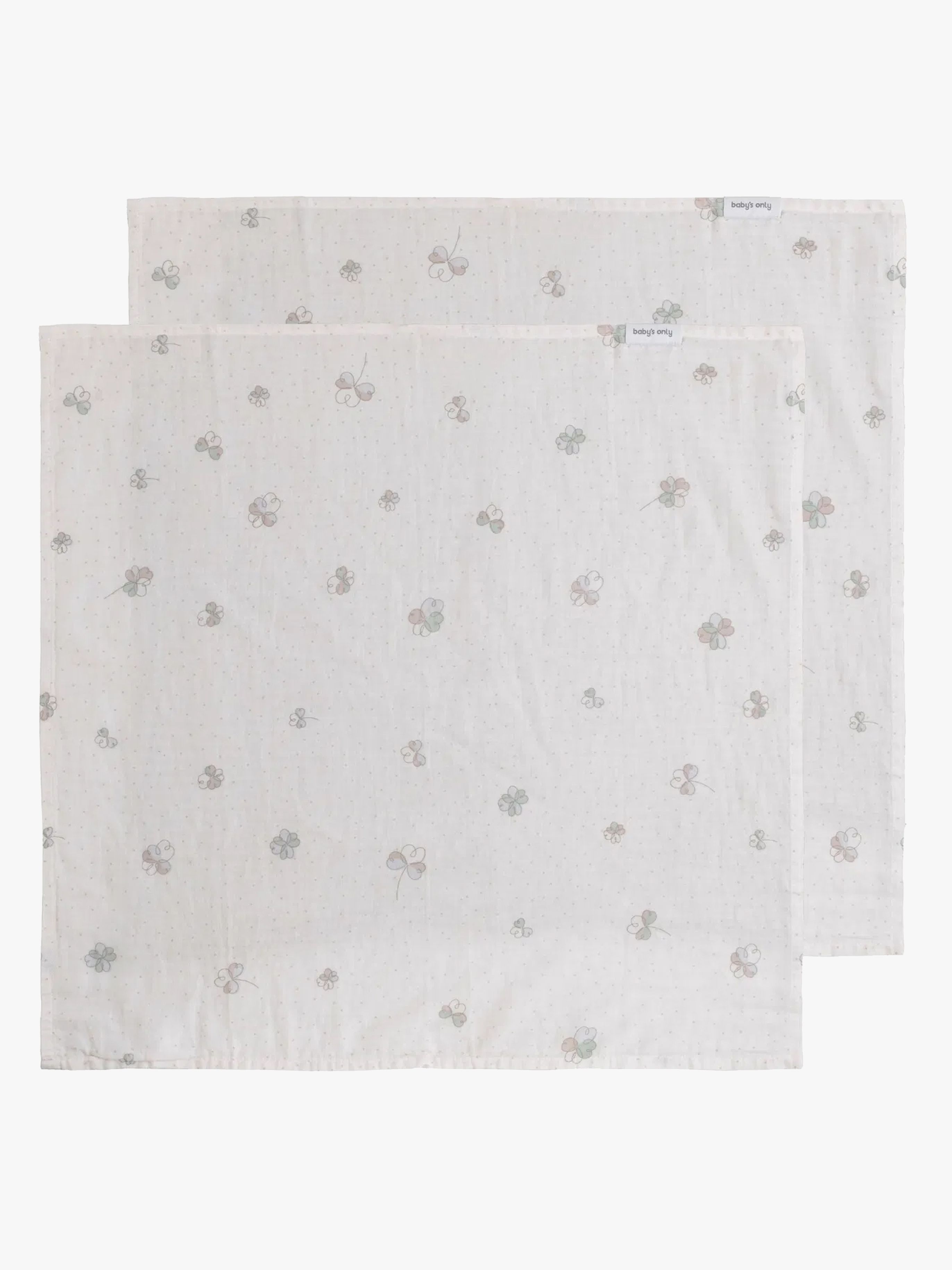 65x65 cm Musselintuch 2er-Pack, Tender Clover