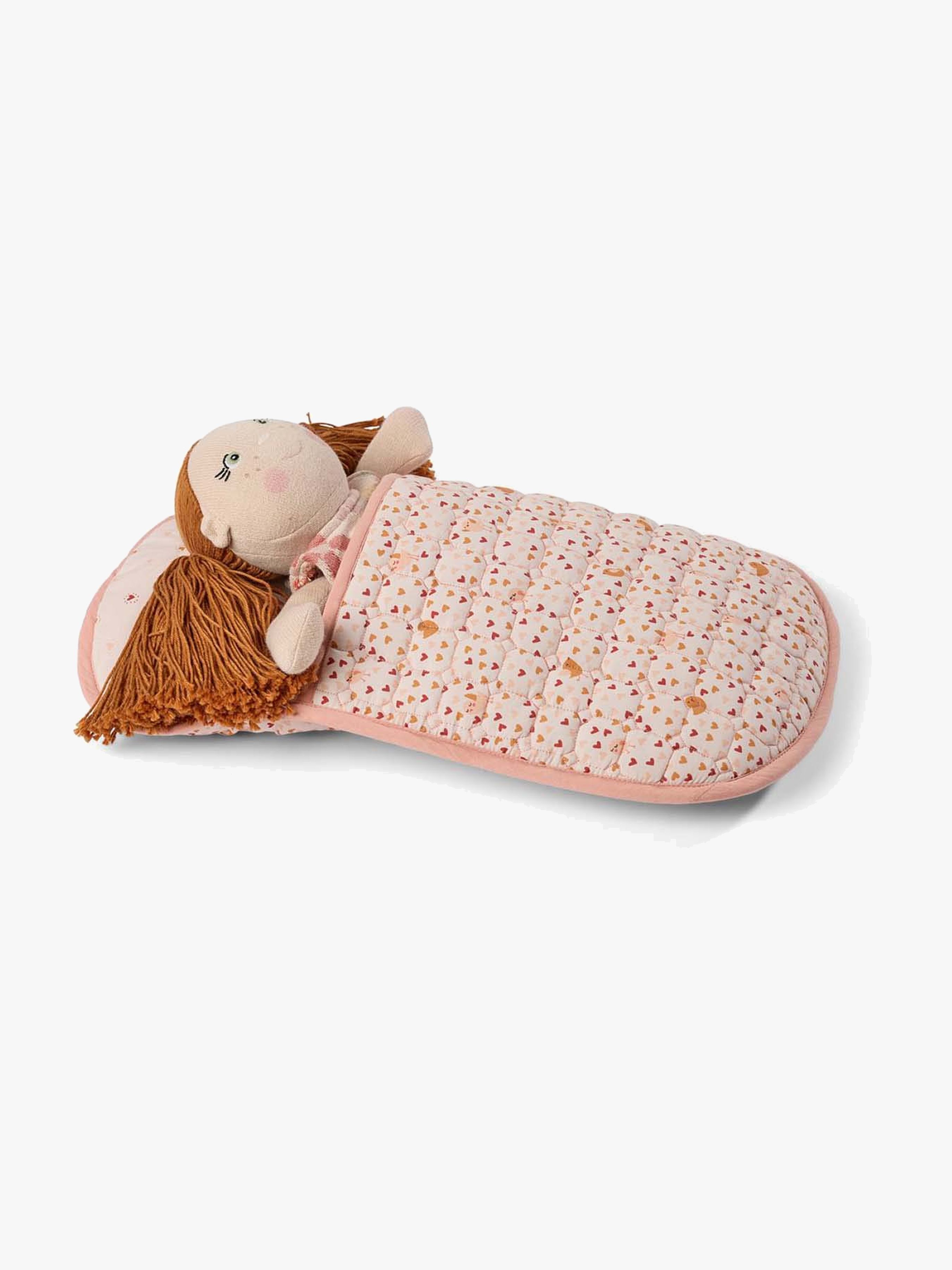 Smallstuff Puppenzubehör Schlafsack Mit Herzen & Vögeln