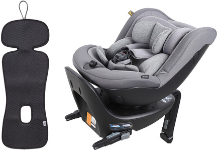Beemoo Reverse i-Size Rückwärtsgerichteter Kindersitz inkl. Ventilierendem Sitzpolster, Mineral Grey/Antracit