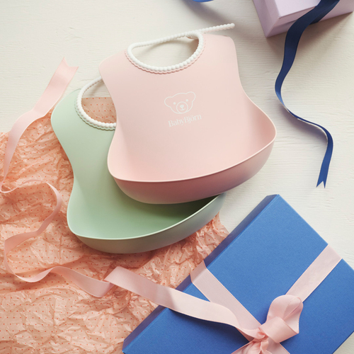 BabyBjörn Lätzchen 2er-Pack, Grün/Rosa