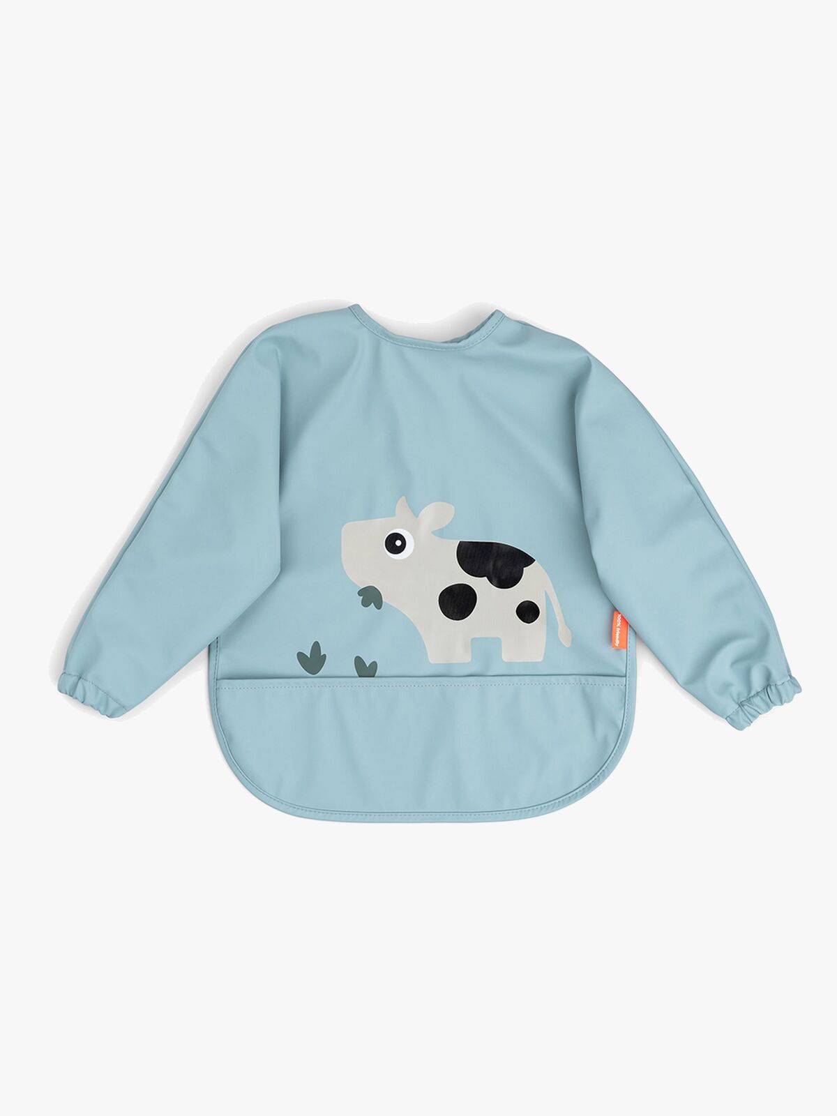 Done By Deer Tiny Farm Langärmliges Lätzchen mit Tasche, Blue