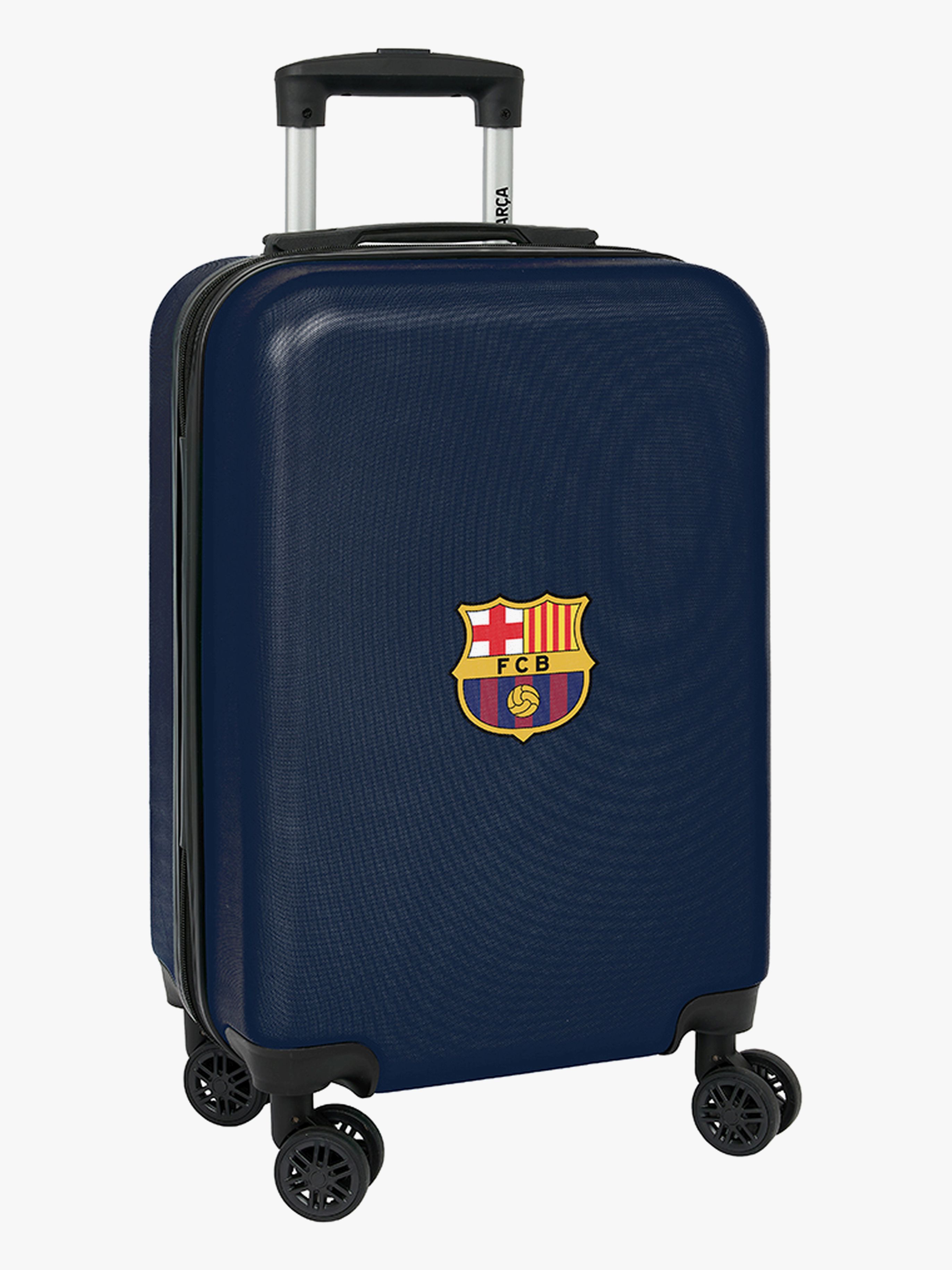 FC Barcelona Handgepäck Reisekoffer 38L, Blau/Rot