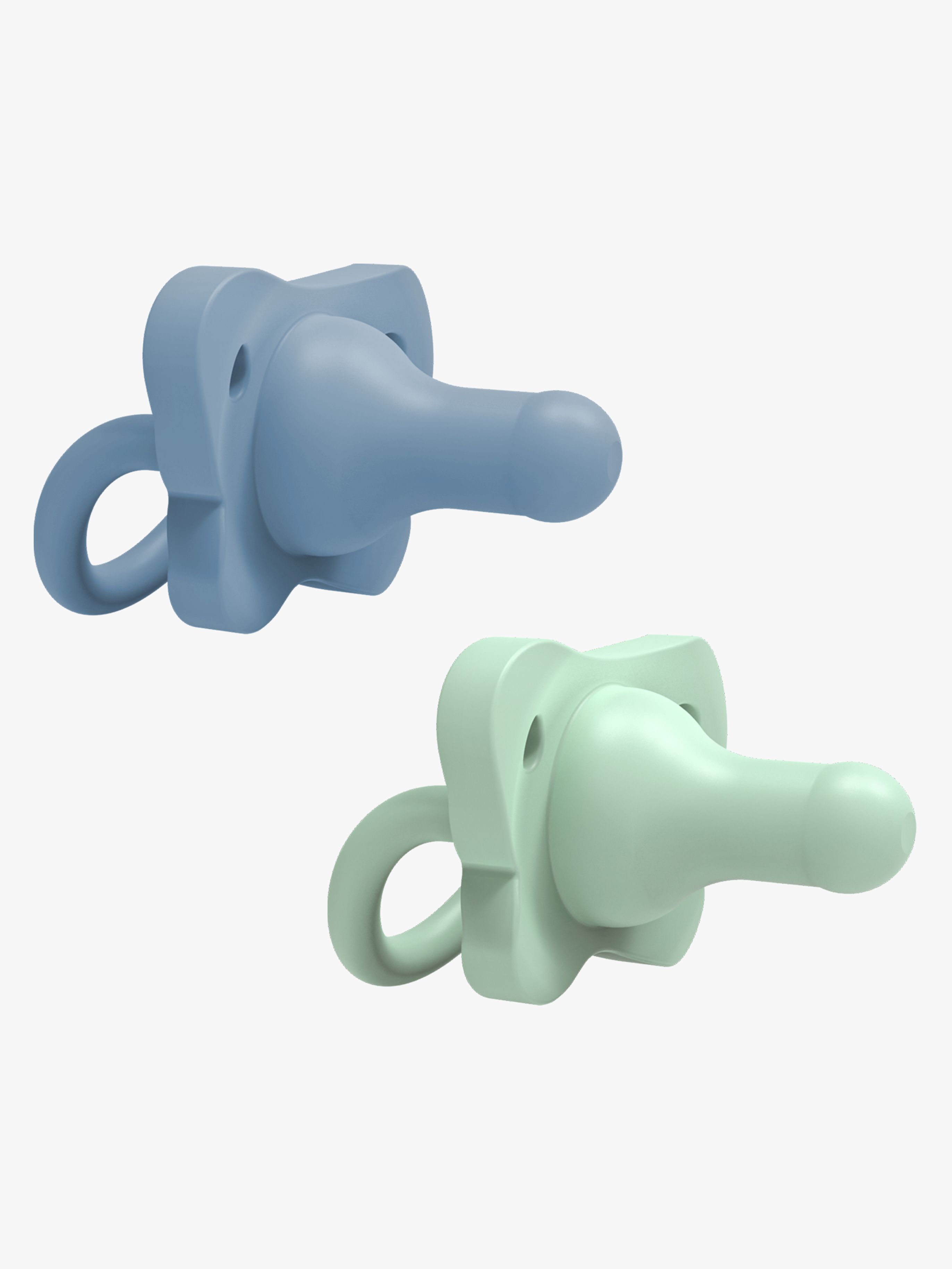 HappyPaci Schnuller 0–6 Monate 2er-Pack Silikon, Blau / Grün