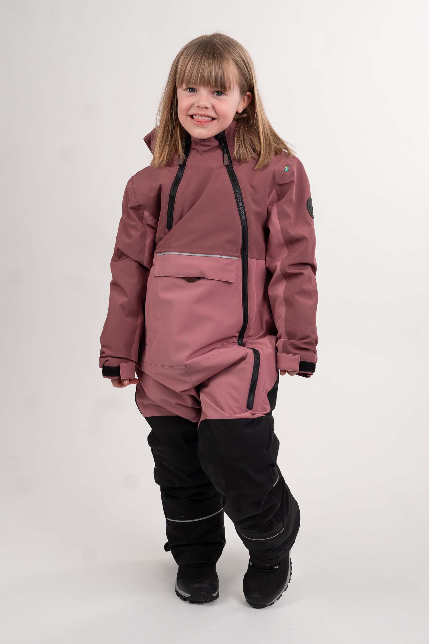 Lindberg Anorak Winteroverall, Dry Rose/Rose, 100