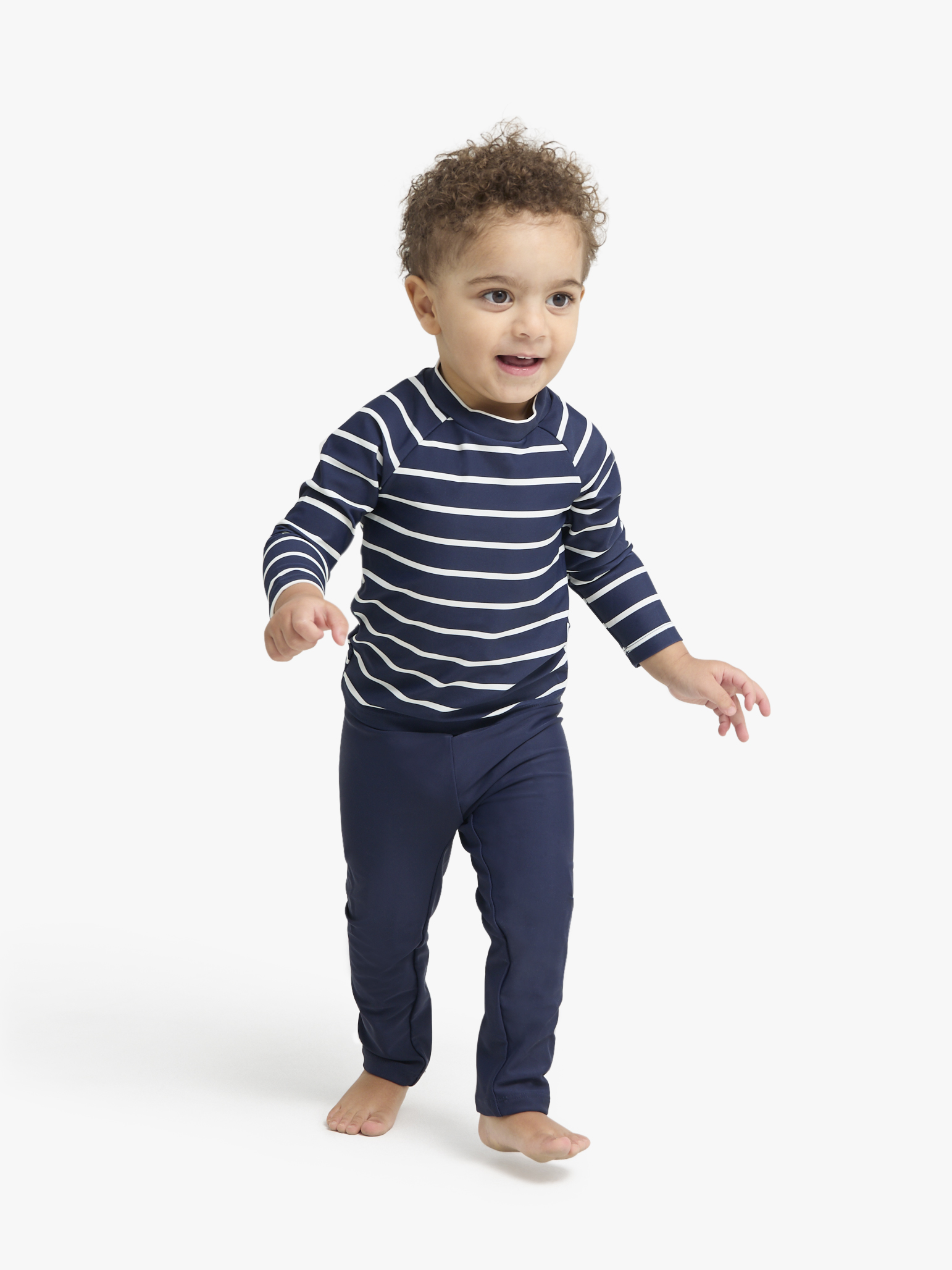 Nordbjørn Sandhamn UV-Set, Navy Stripe, 74-80
