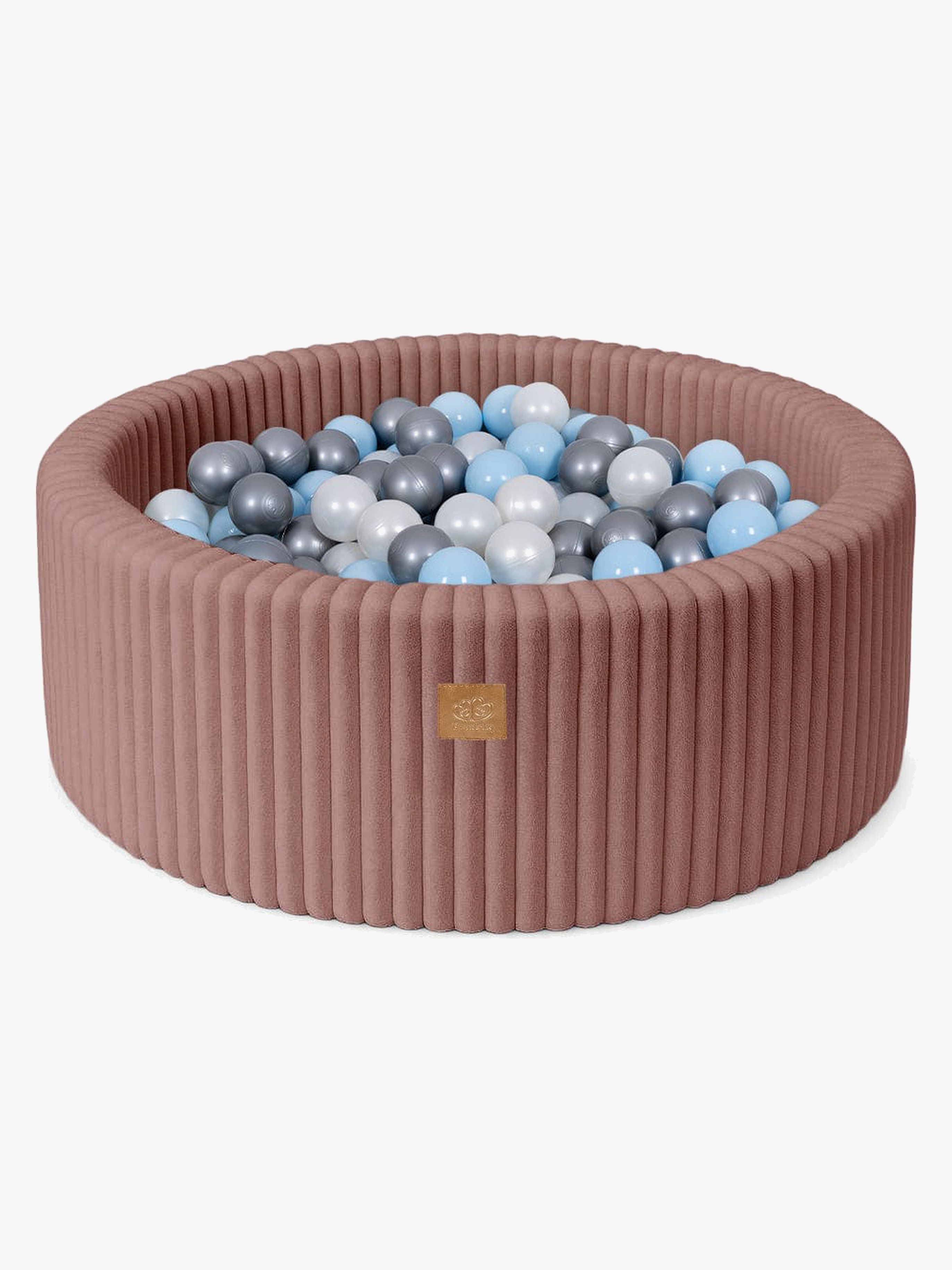 MeowBaby Churros Bällebad Ruby Pink, Blue/Silver