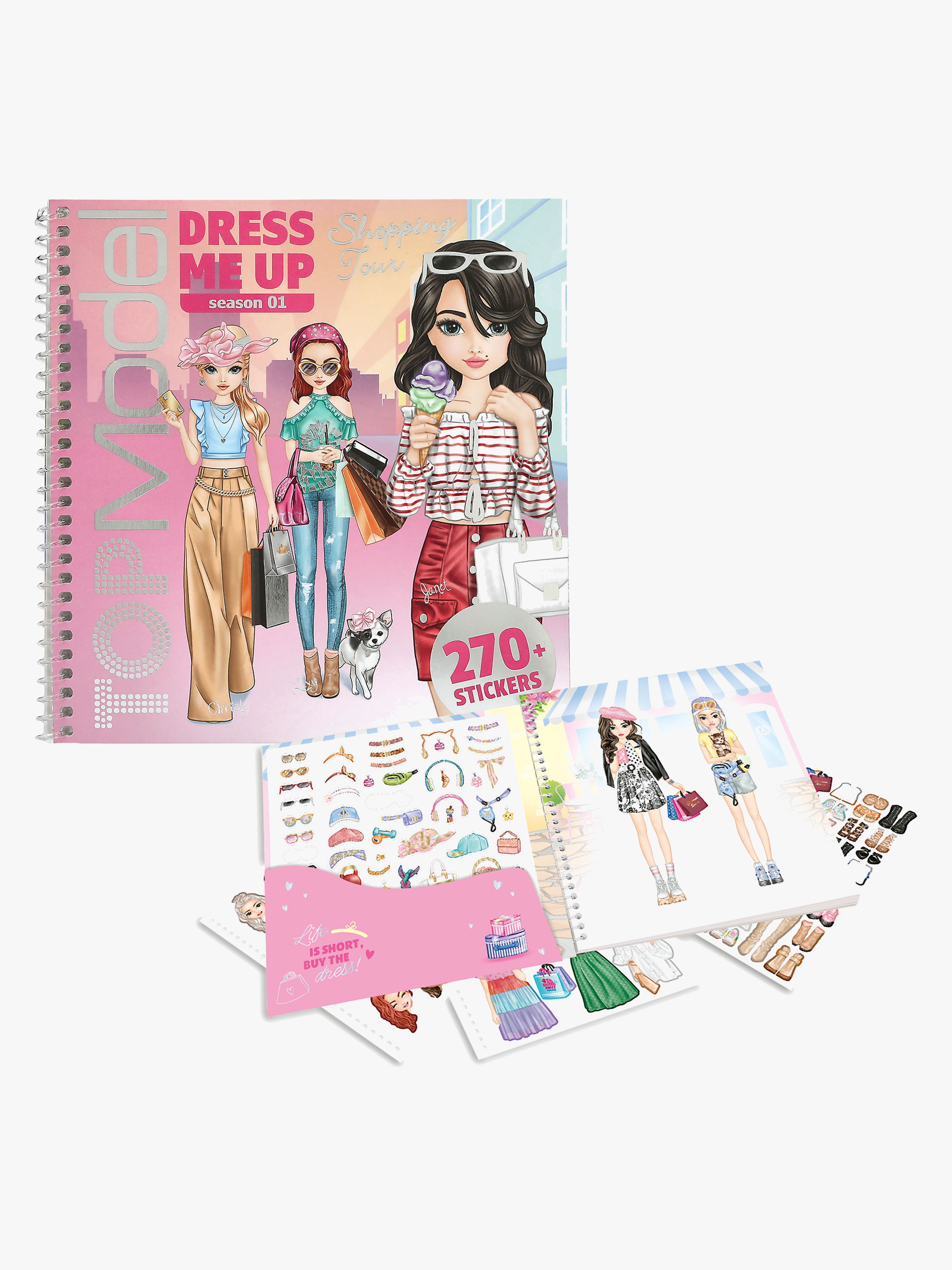 TOPModel Dress Me Up Stickerbuch Shopping