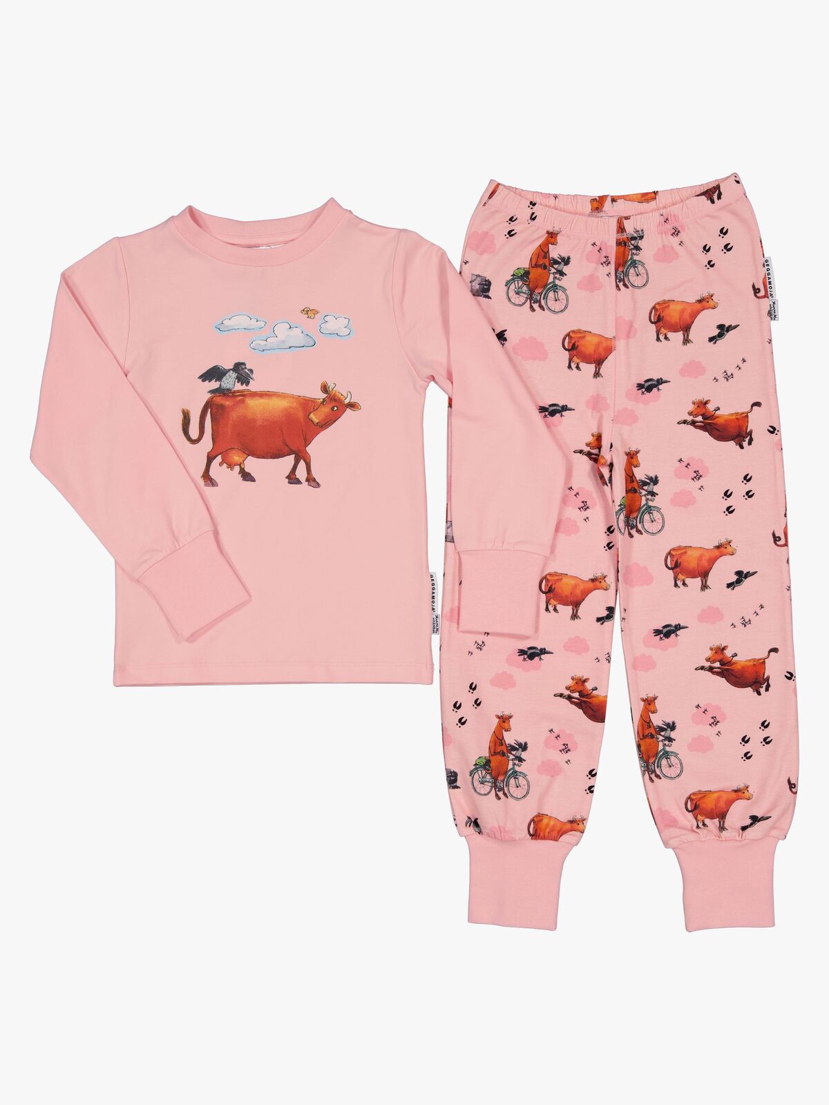 Geggamoja Zweiteiliger Pyjama Mama Muh, Rosa