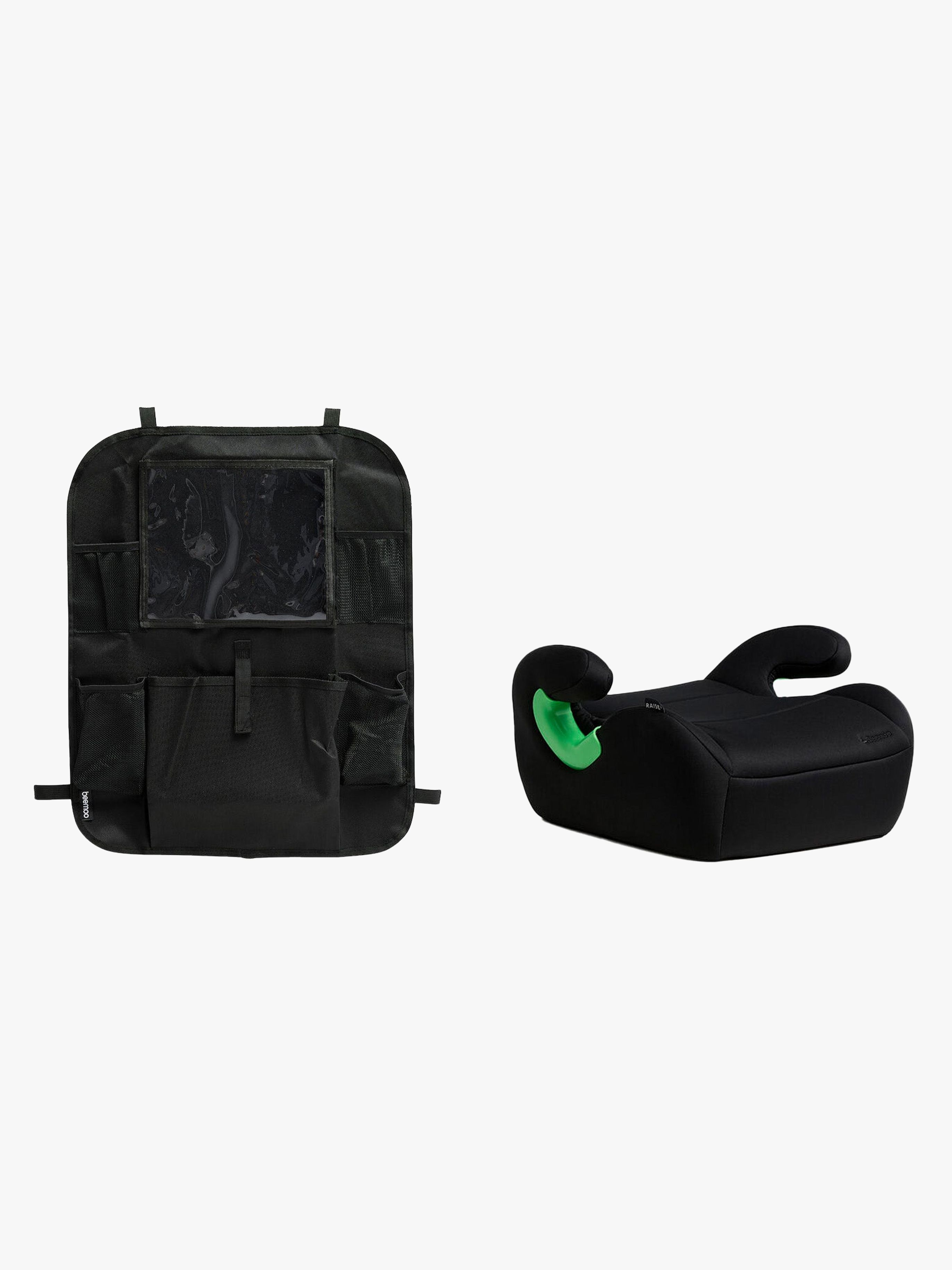 Beemoo Raise 2 i-Size Sitzerhöhung inkl. Beemoo Smart Organizer, Black Stone