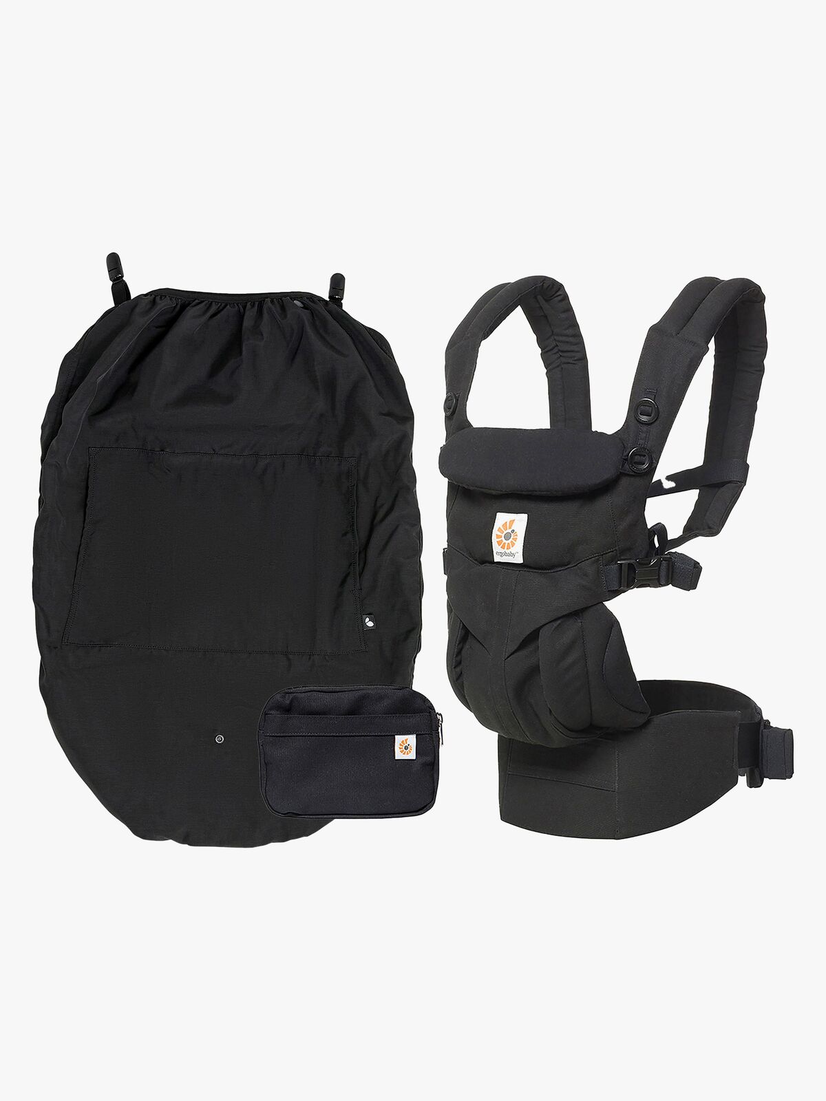 Ergobaby Omni 360 Babytrage inkl. Regenüberzug, Schwarz