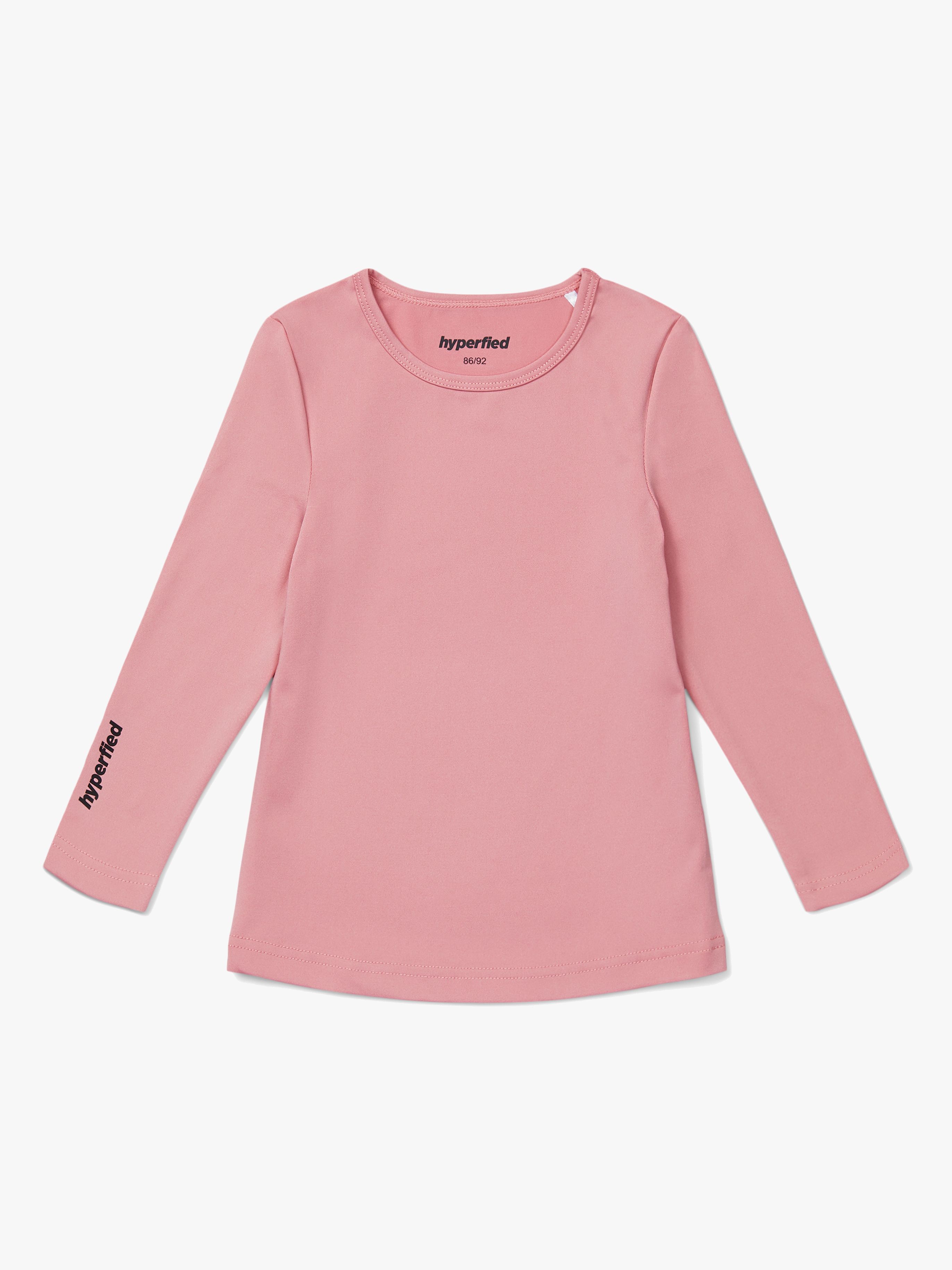 Long Sleeve Logo Top, Blush 134-140