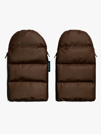 KONG.WALTHER Østerbro Puffer Kinderwagen-Fäustlinge, Chocolate Brown