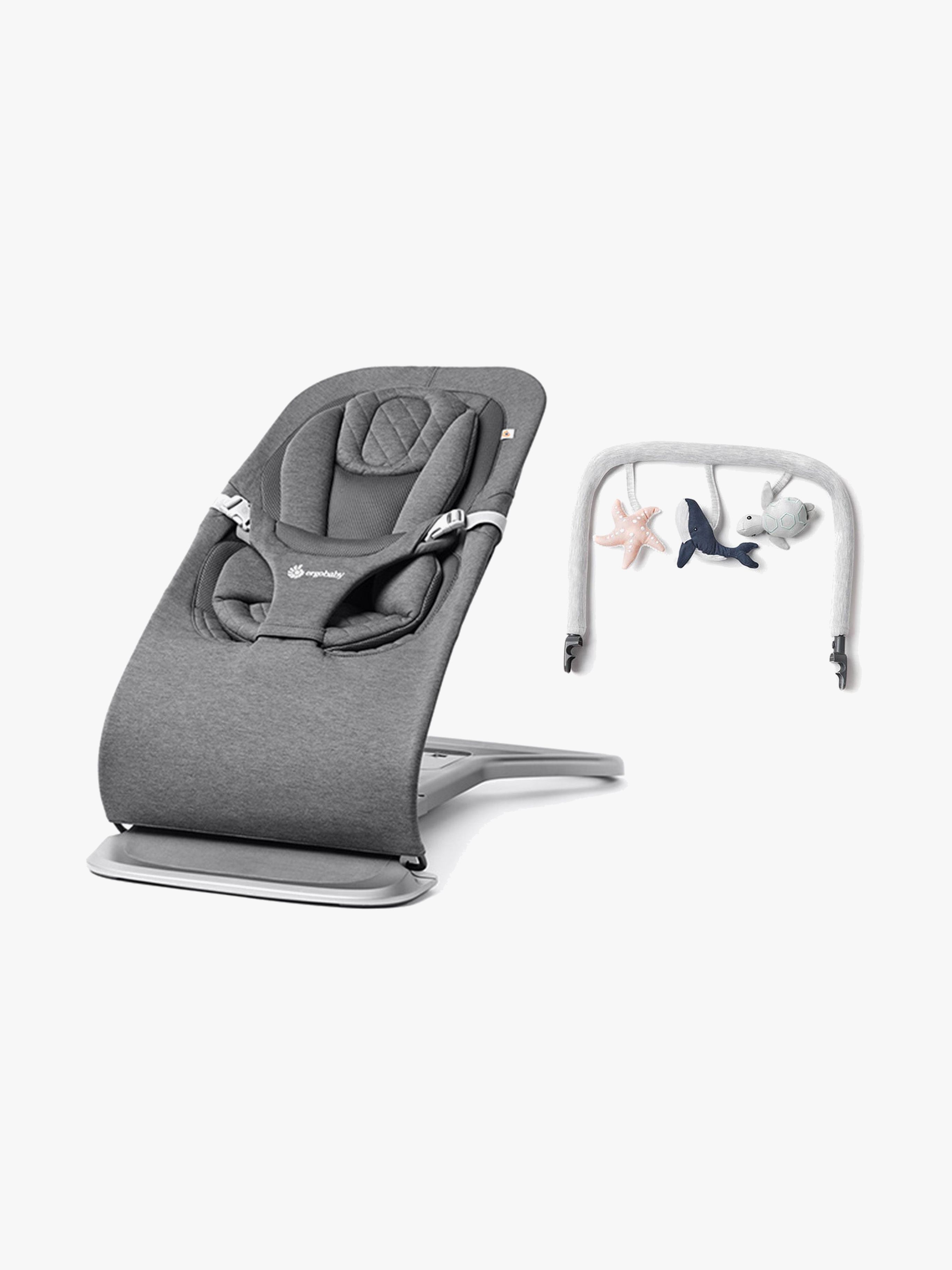 Ergobaby Evolve 3-in-1 Babywippe inkl. Spielbogen, Charcoal Grey