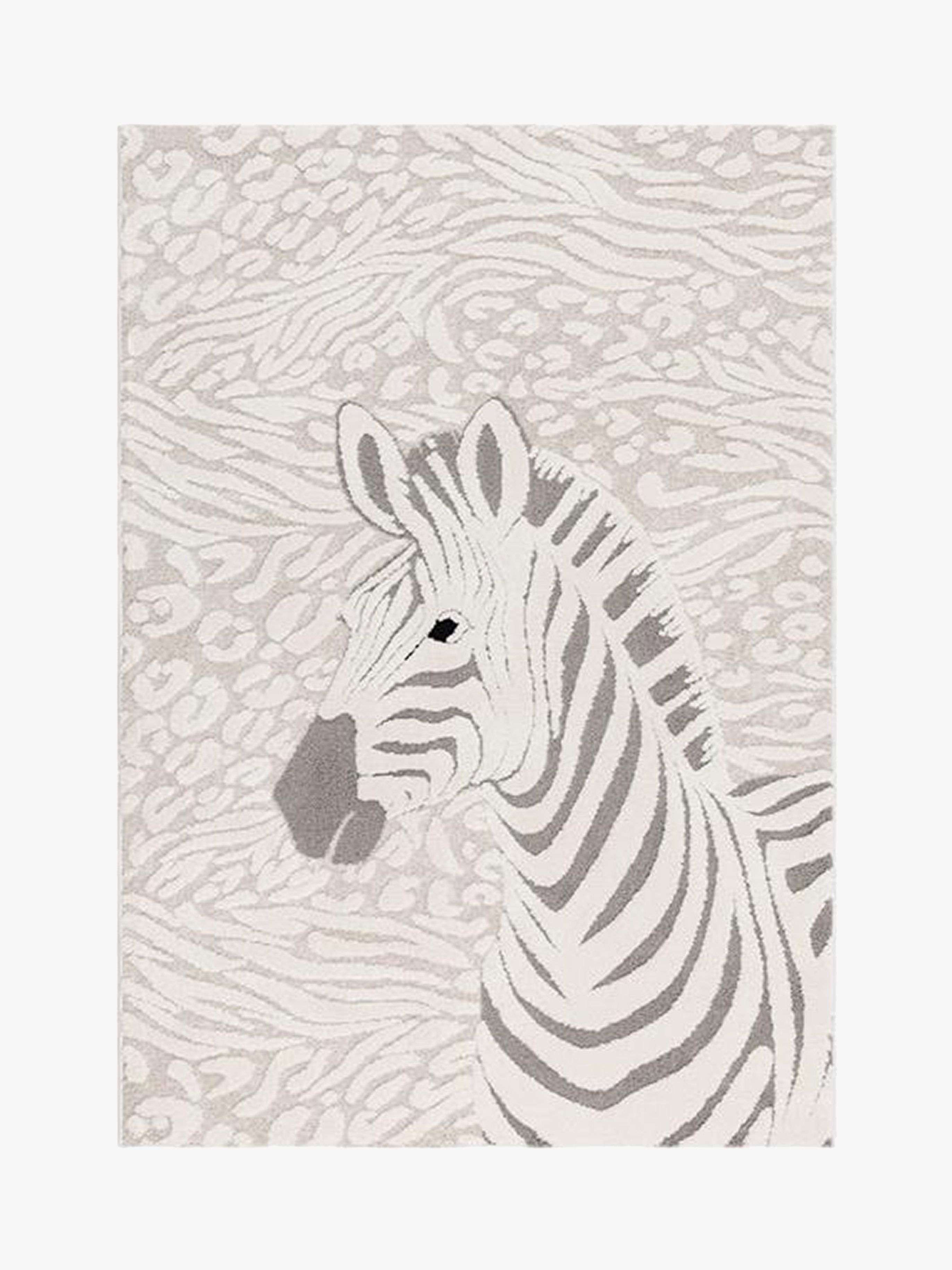 KMCarpets Teppich Zebra 80x150 cm, Creme