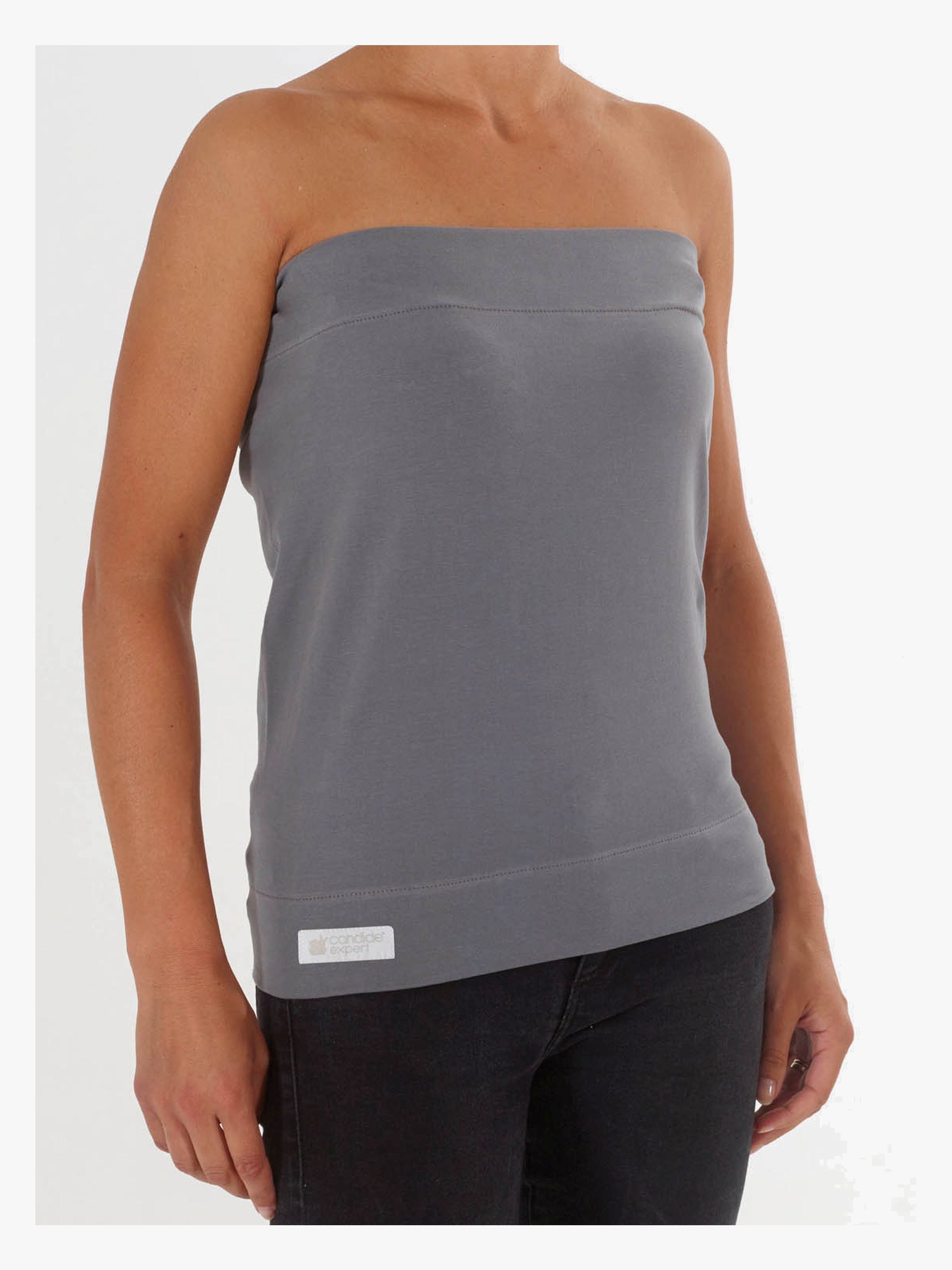 Candide Haut-an-Haut Tube-Top, Grau S/M