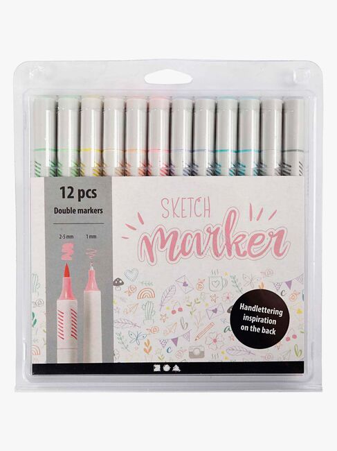 Creativ Company Sketch Marker Stifte Pastellfarben 12er-Pack