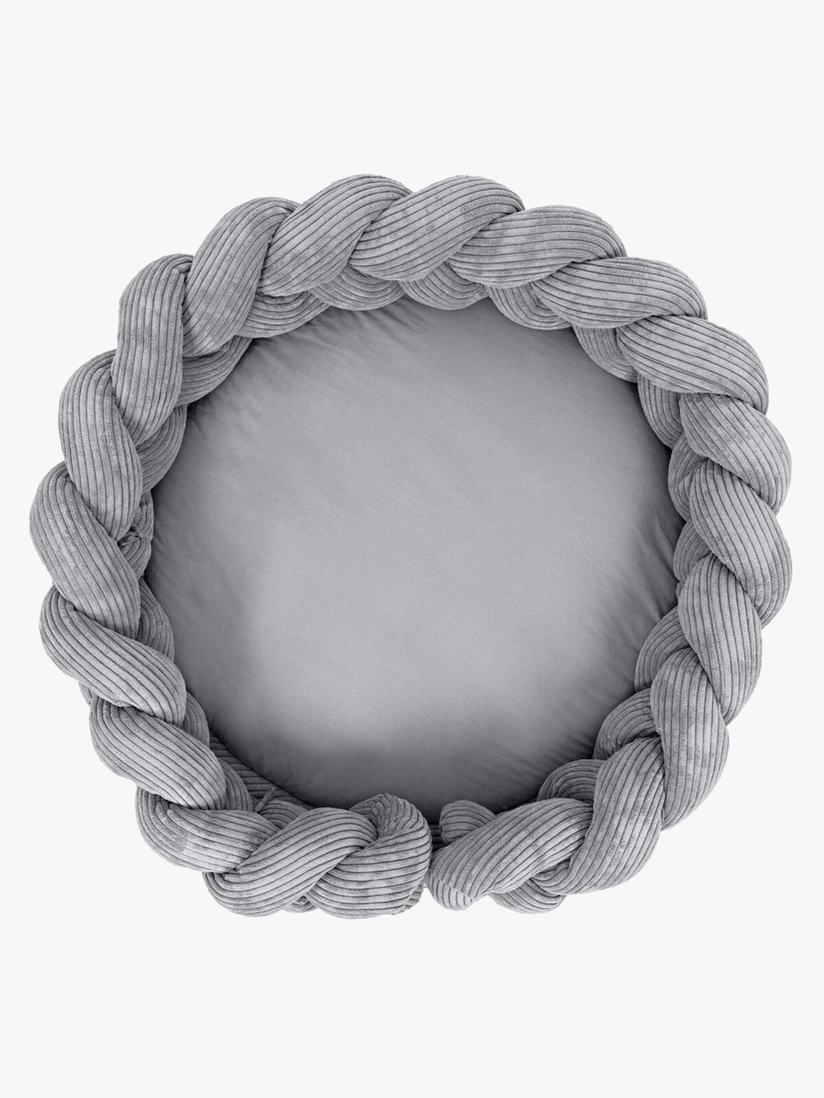 MeowBaby Aesthetic Babynest mit geflochtenem Schutz & Spielteppich, Grey