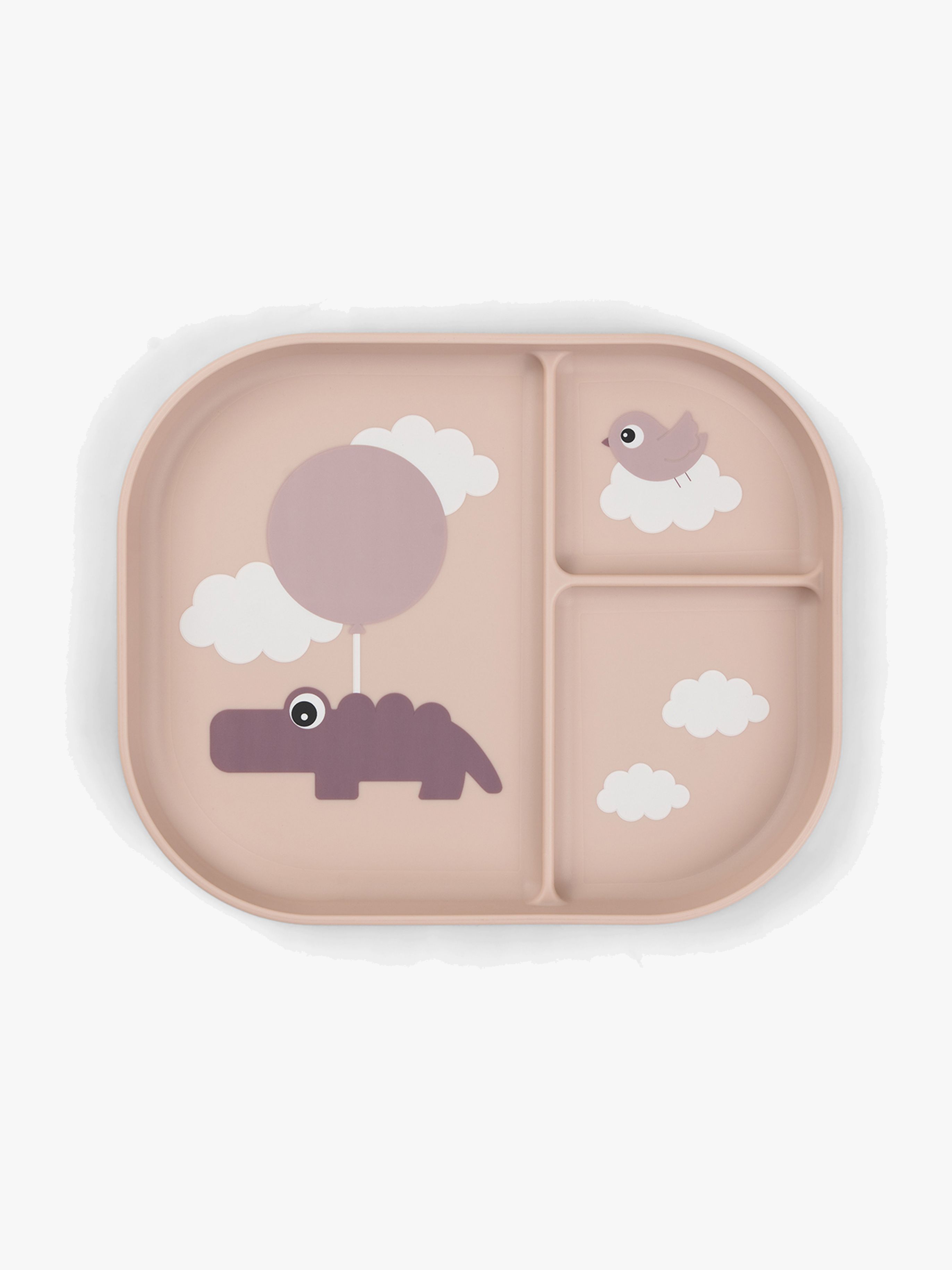 Foodie Geteilter Teller Happy Clouds, Rosa