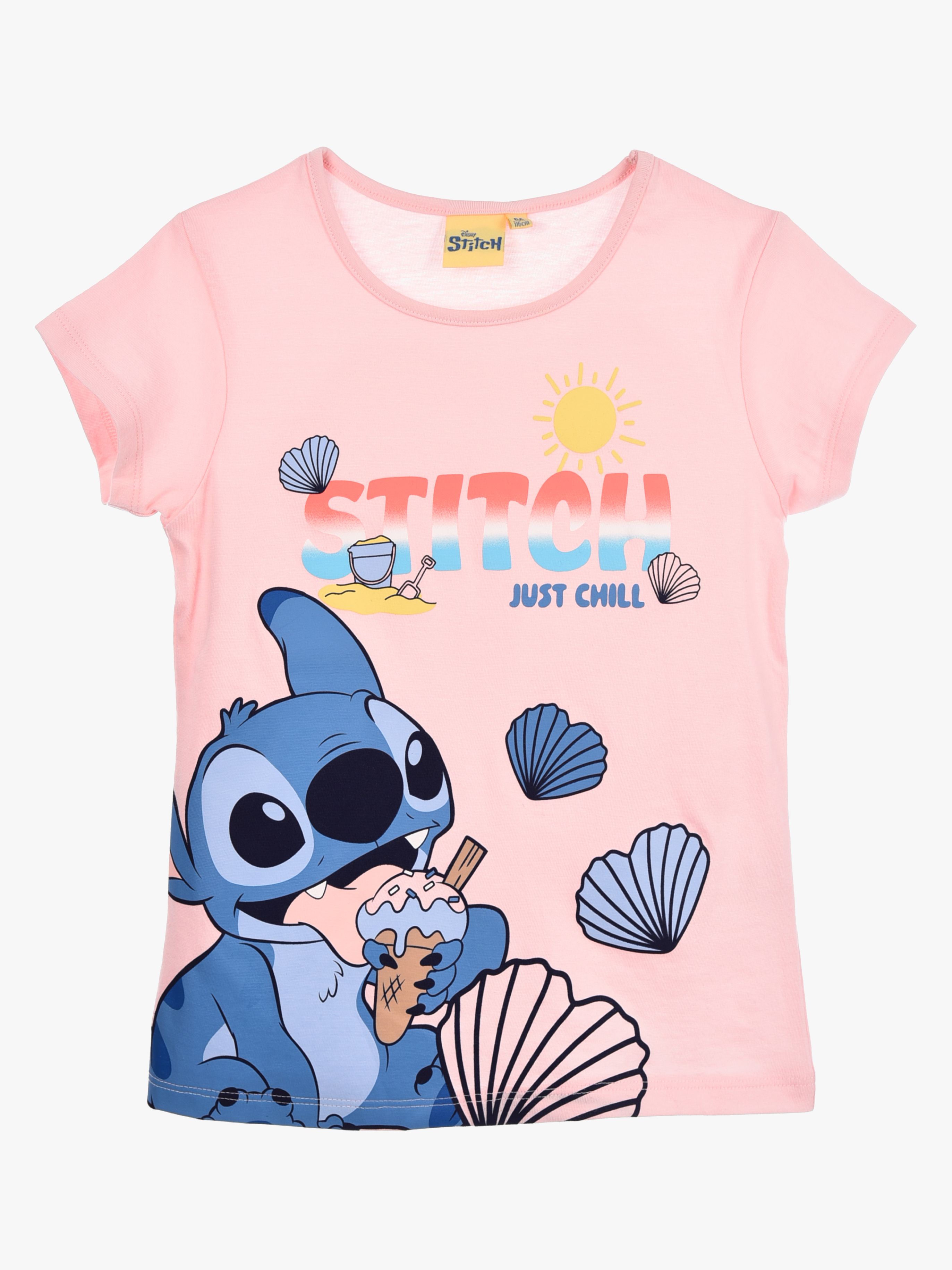 Disney Stitch T-Shirt, Hellrosa, 128-134