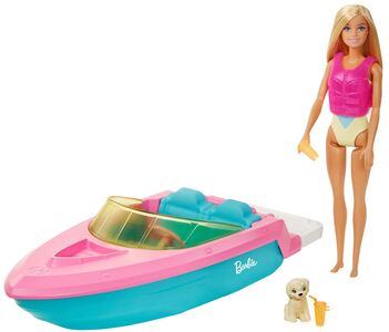 Barbie Puppe mit Boot