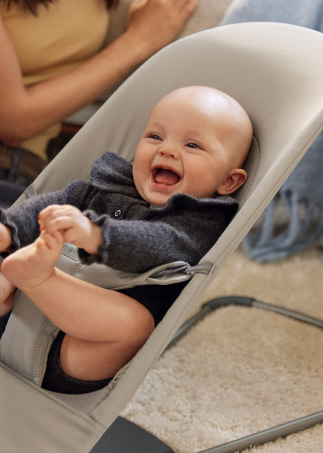 BabyBjörn Balance Soft Babywippe Tri-Fabric, Sandgrau