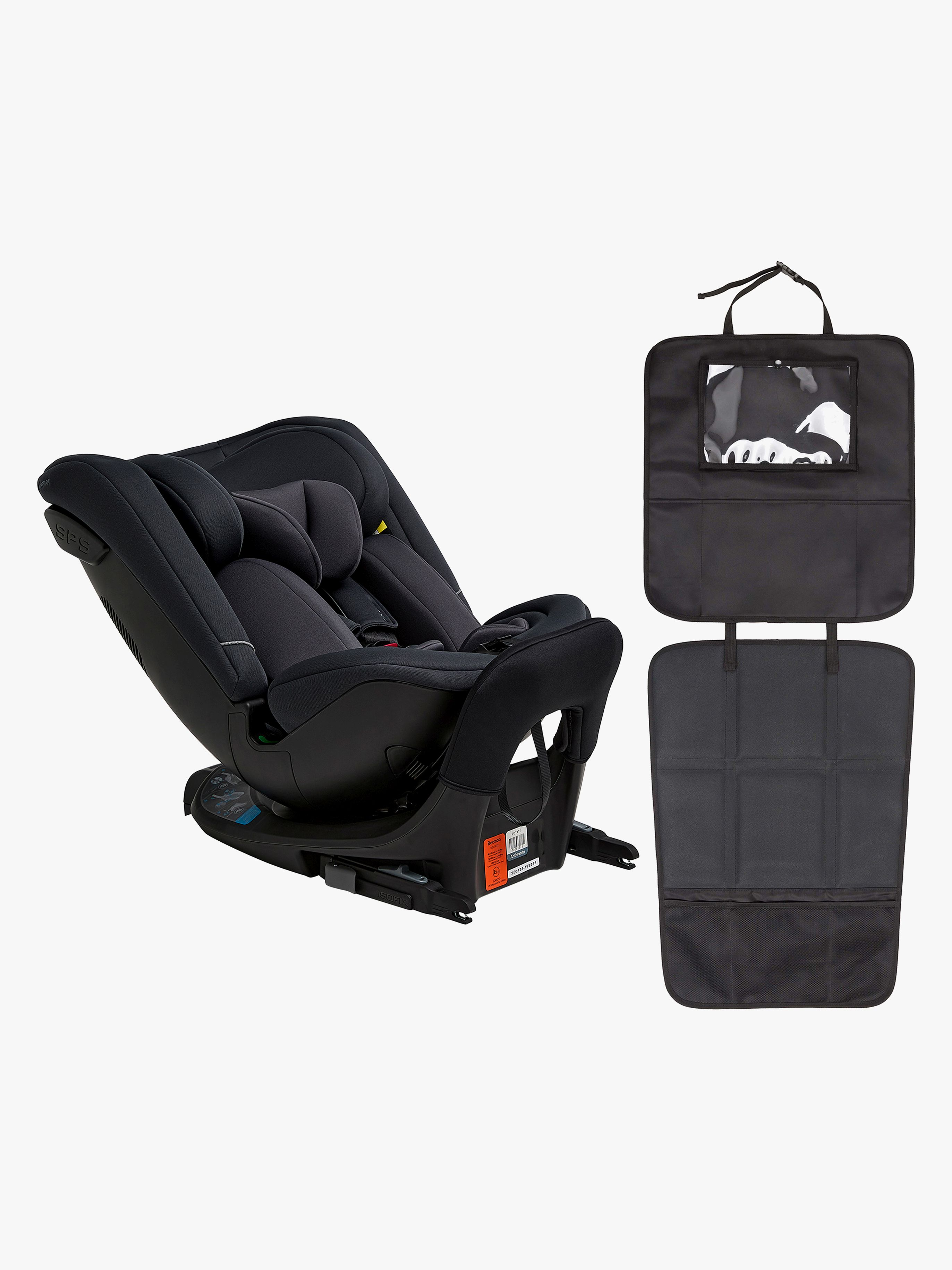 Beemoo Rotate i-Size Wendbarer Kindersitz Inkl. 3-in-1 Sitzschutz, Anthracite