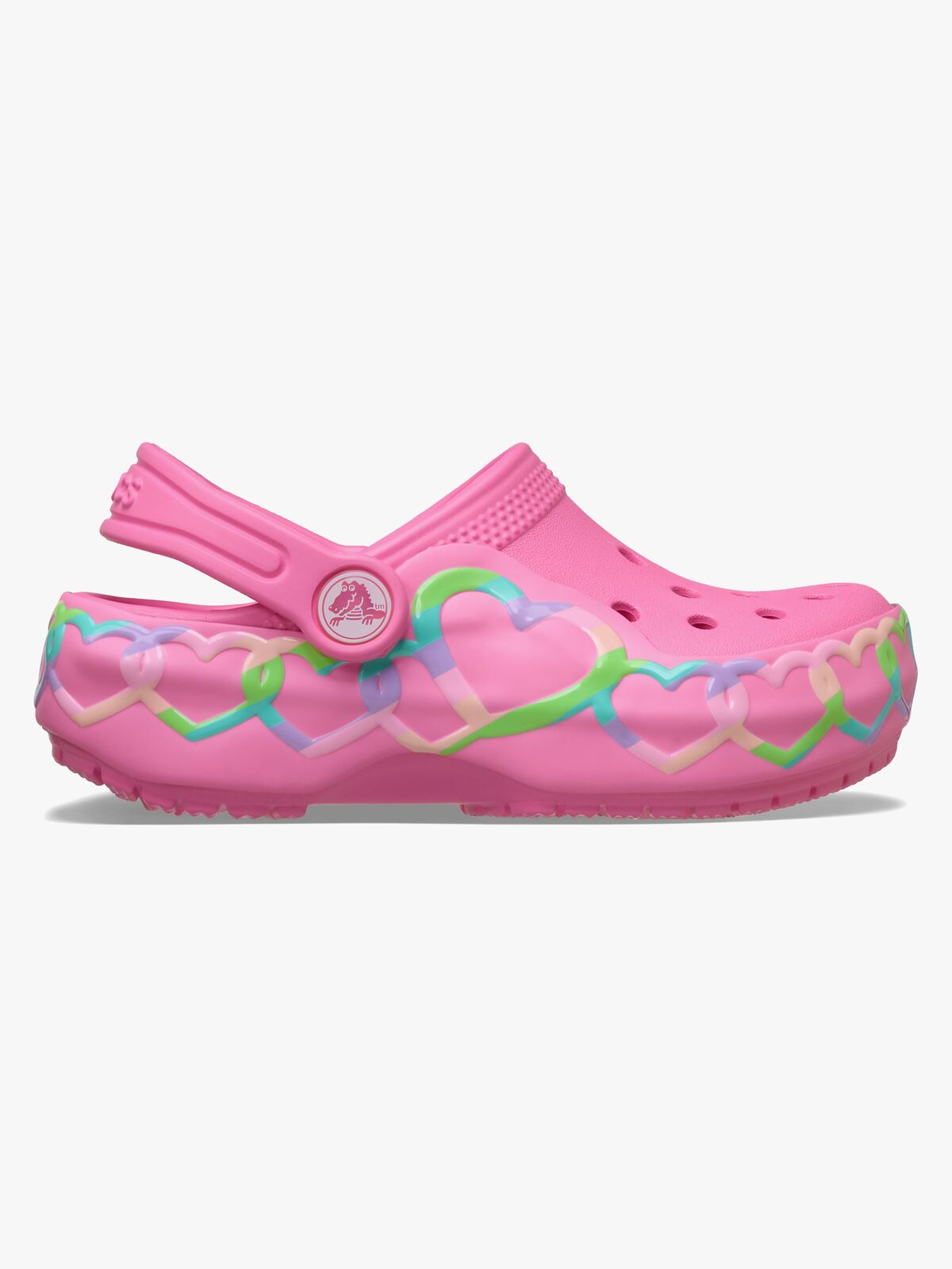 Crocs Classic Heart Lights Pantoffeln, Pink Lemonade