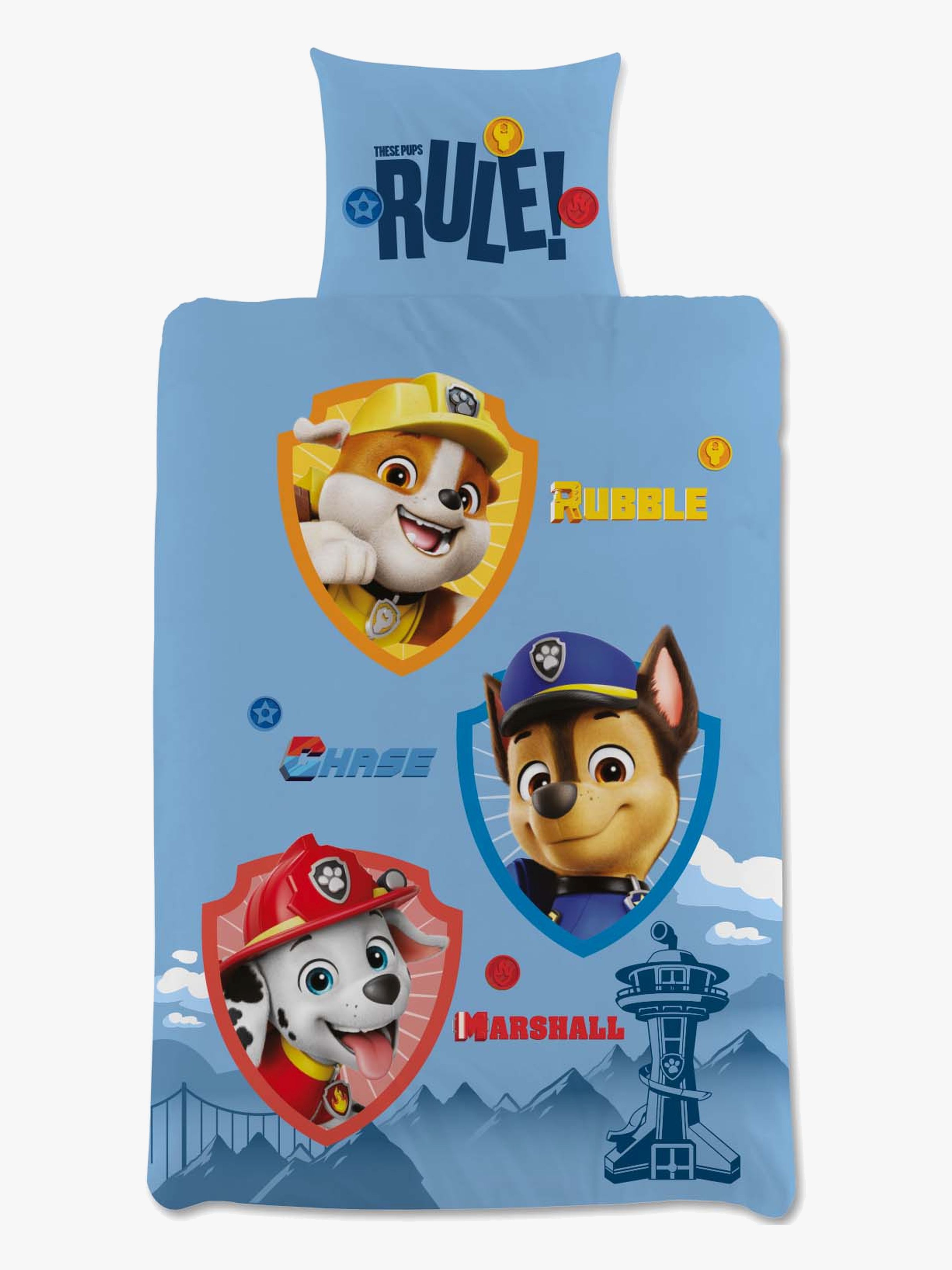 Paw Patrol Bettwäsche 120x160, Blau