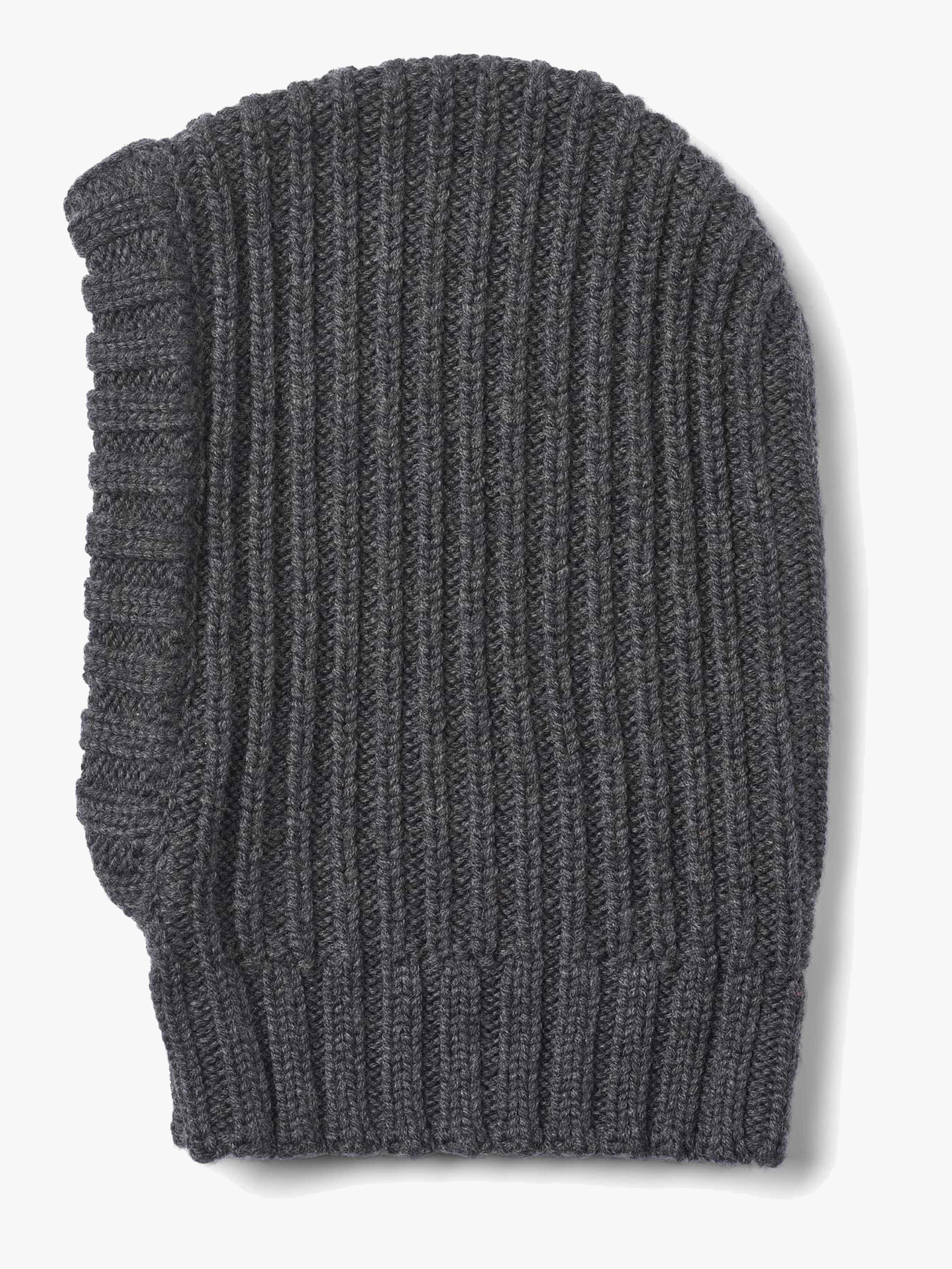 Woolao Merinowolle Schlupfmütze, Charcoal Melange, 51-52