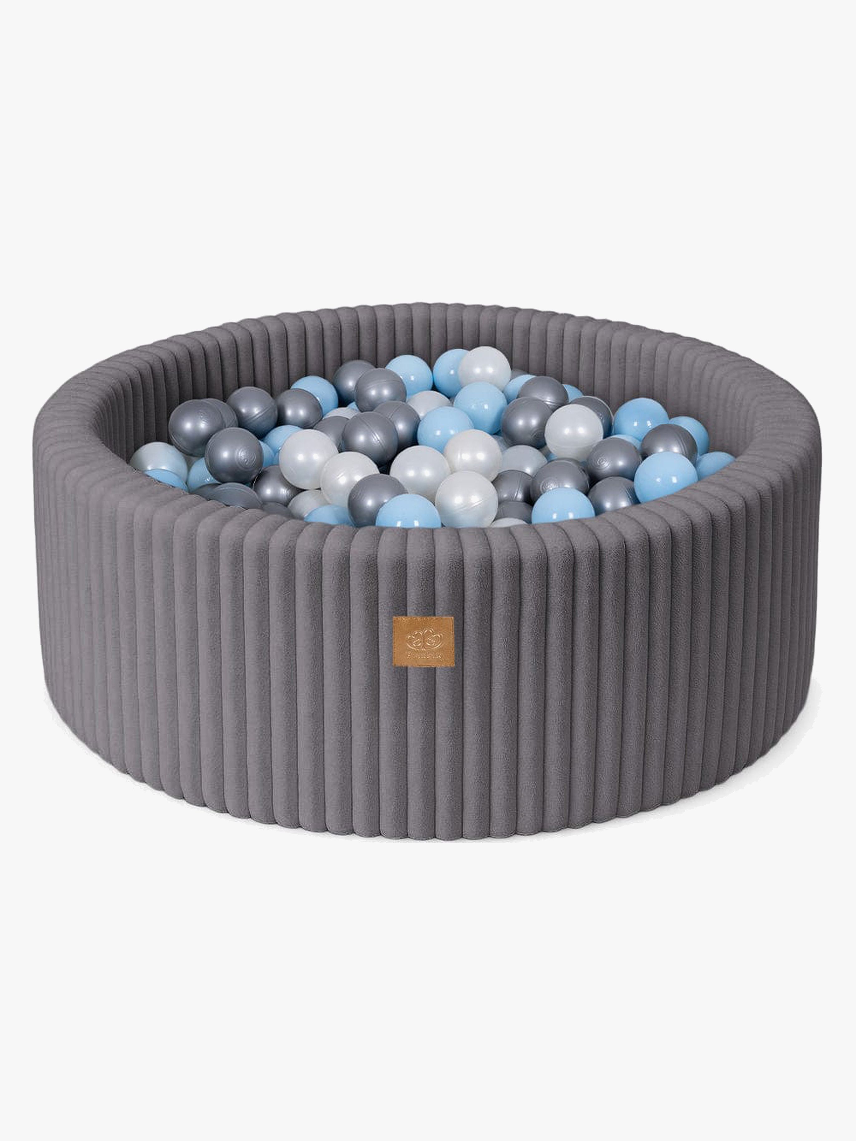 MeowBaby Churros Bällebad Jurassic Grey, Blue/Silver