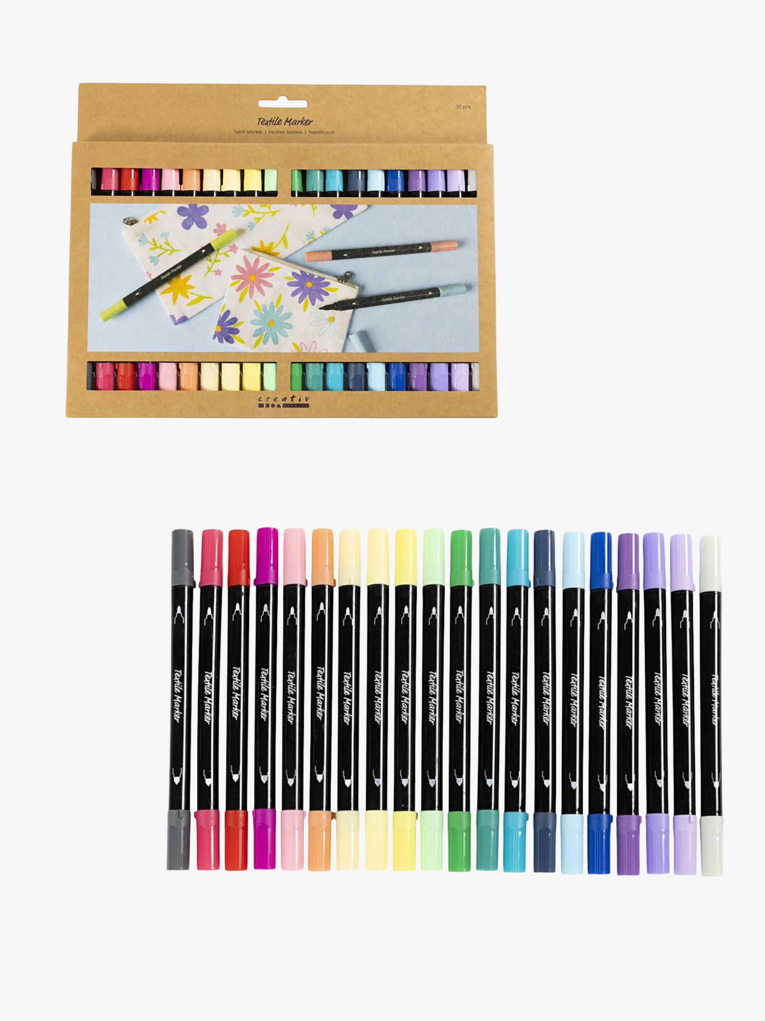 Textilstifte Ergänzende Farben 20 Teile