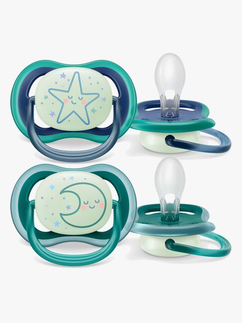 Philips Avent Ultra Air Night Schnuller 2er-Pack 6-18m, Grün/Blau
