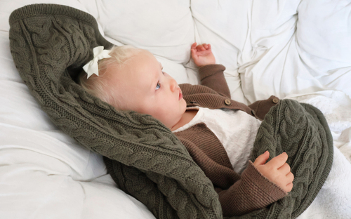 Vinter & Bloom Cuddly Decke, Dusty Olive