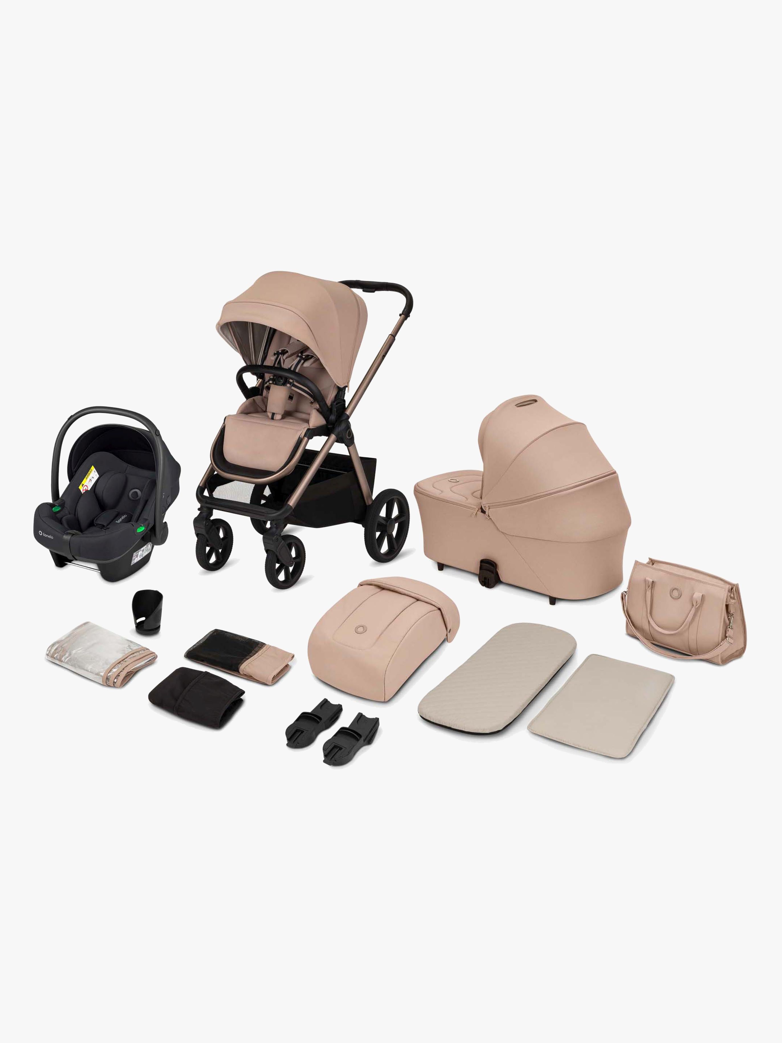 Lionelo CARMINE 3-in-1 Kombikinderwagen, Beige Sand