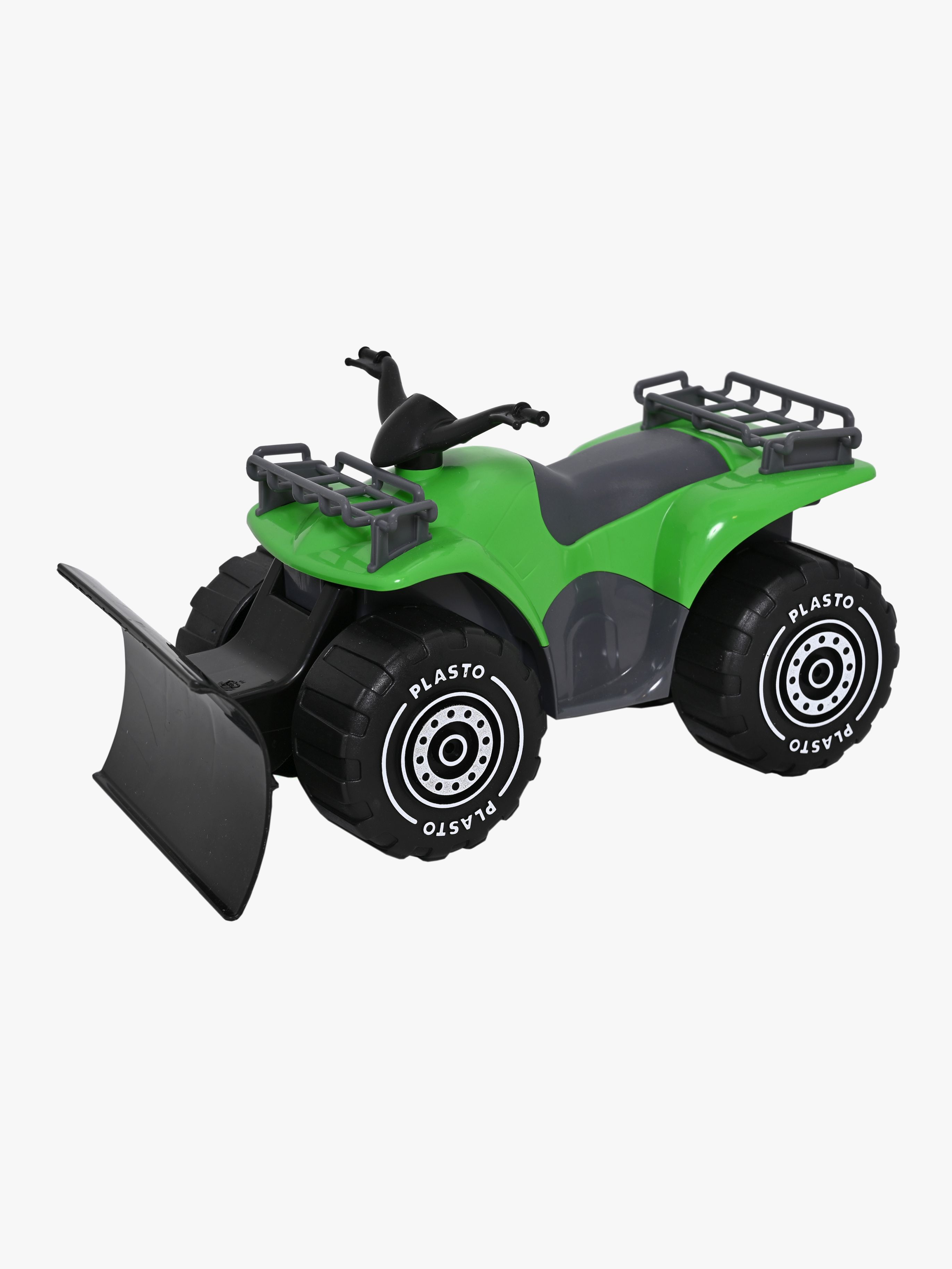 Quad mit Pflug, Grün