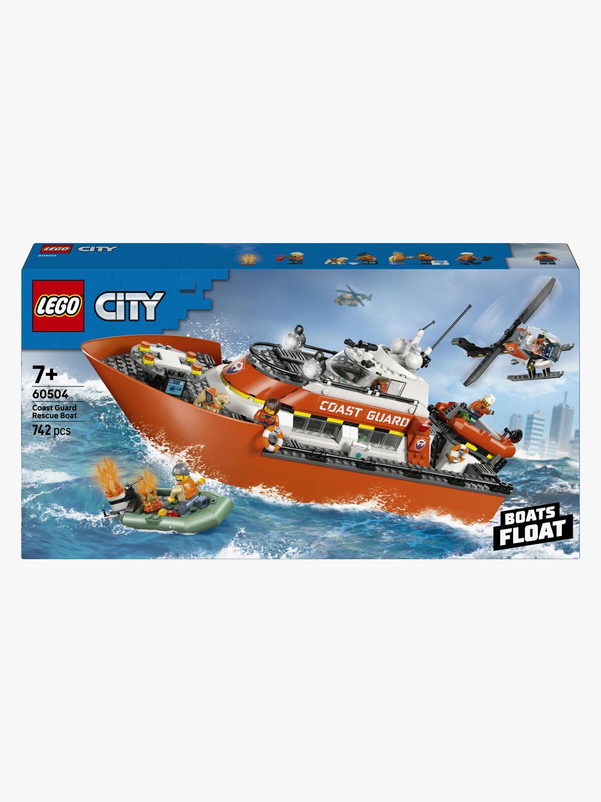 LEGO City 60504 Rettungsboot der Küstenwache mit Hubschrauber