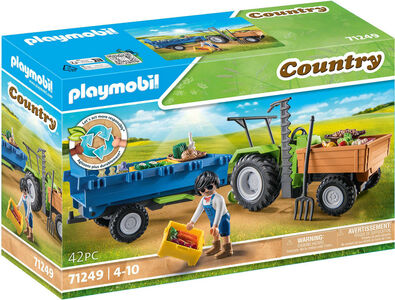 Playmobil 71249 Spielset Country Traktor mit Hänger