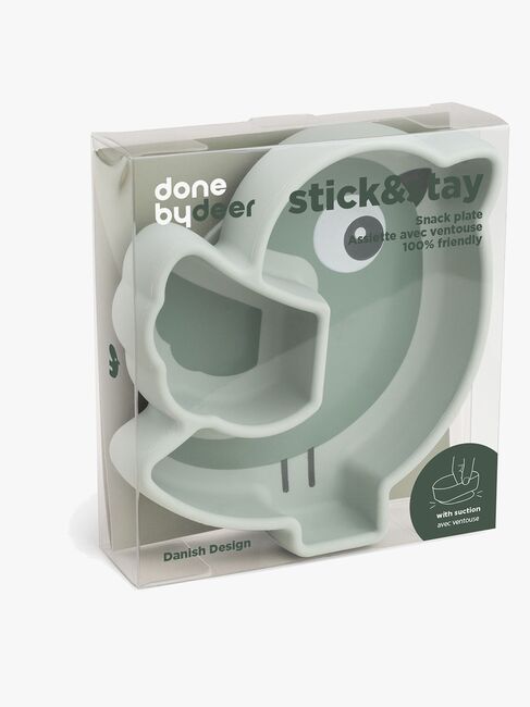 Done By Deer Stick & Stay Silikonteller Birdee, Green