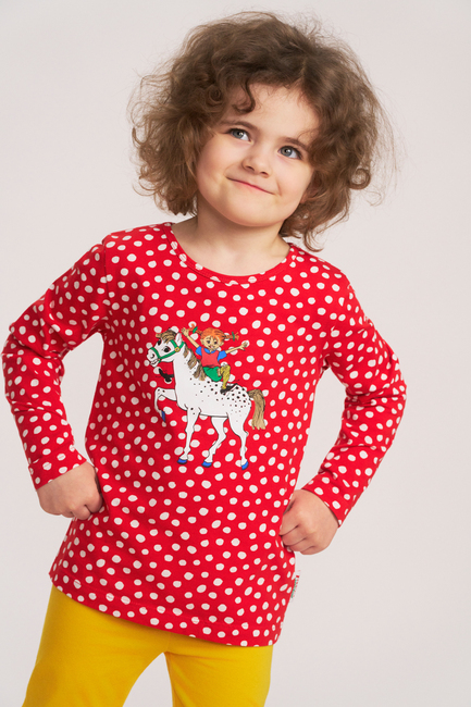 Pippi Langstrumpf  Langärmlig Pullover, Red
